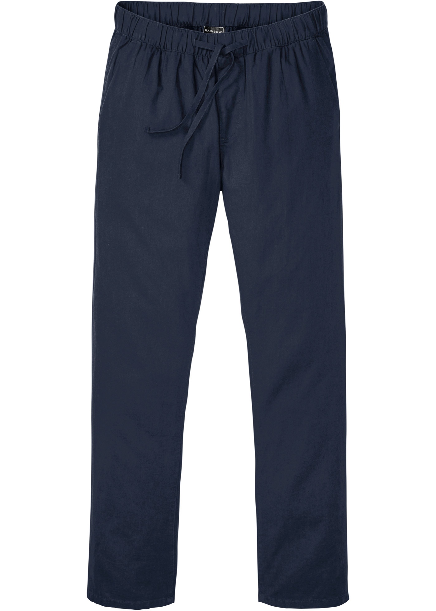 pantalon chino taille extensible regular fit à teneur en lin, straight