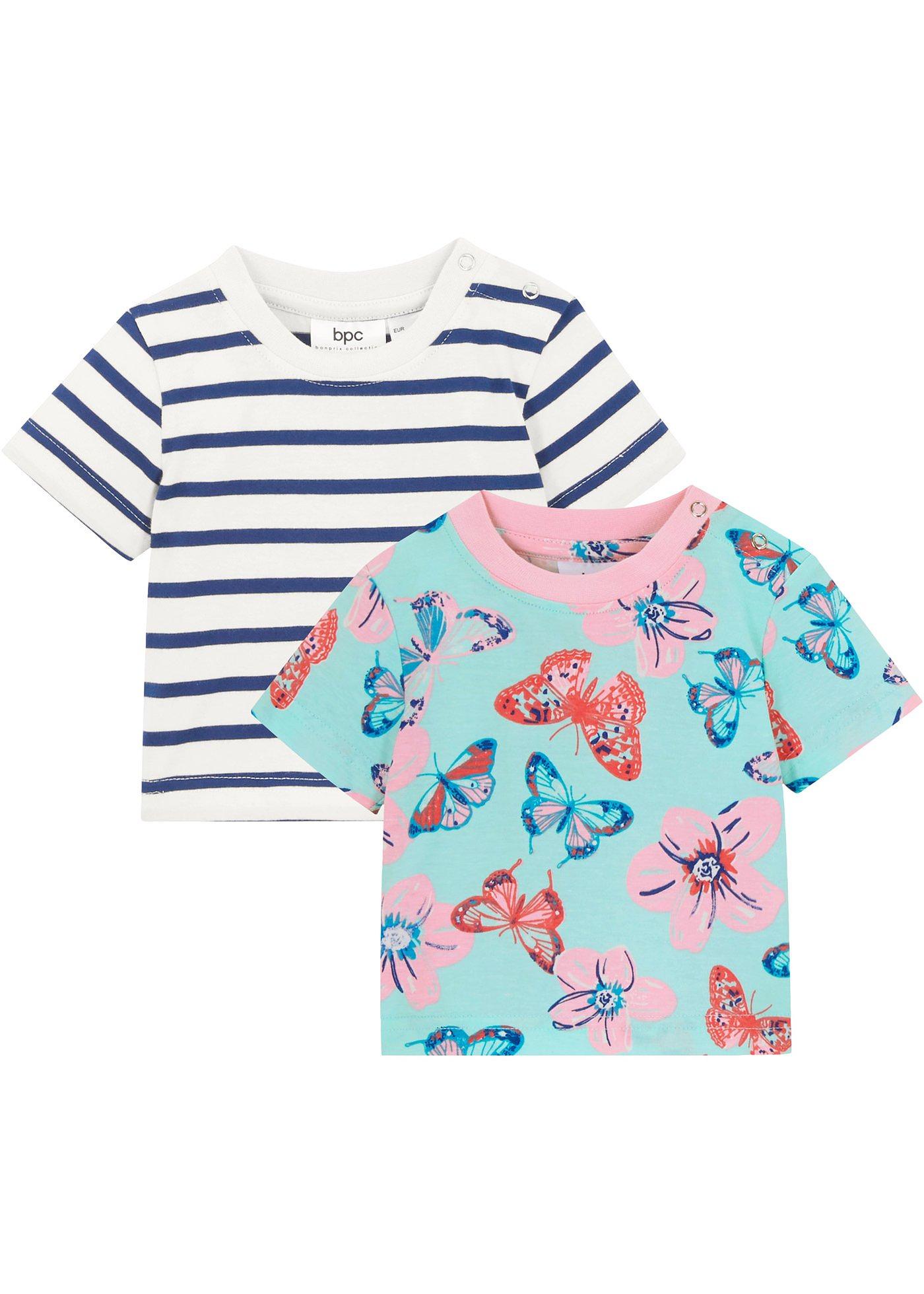 Lot de 2 T-shirts bébé coton bio