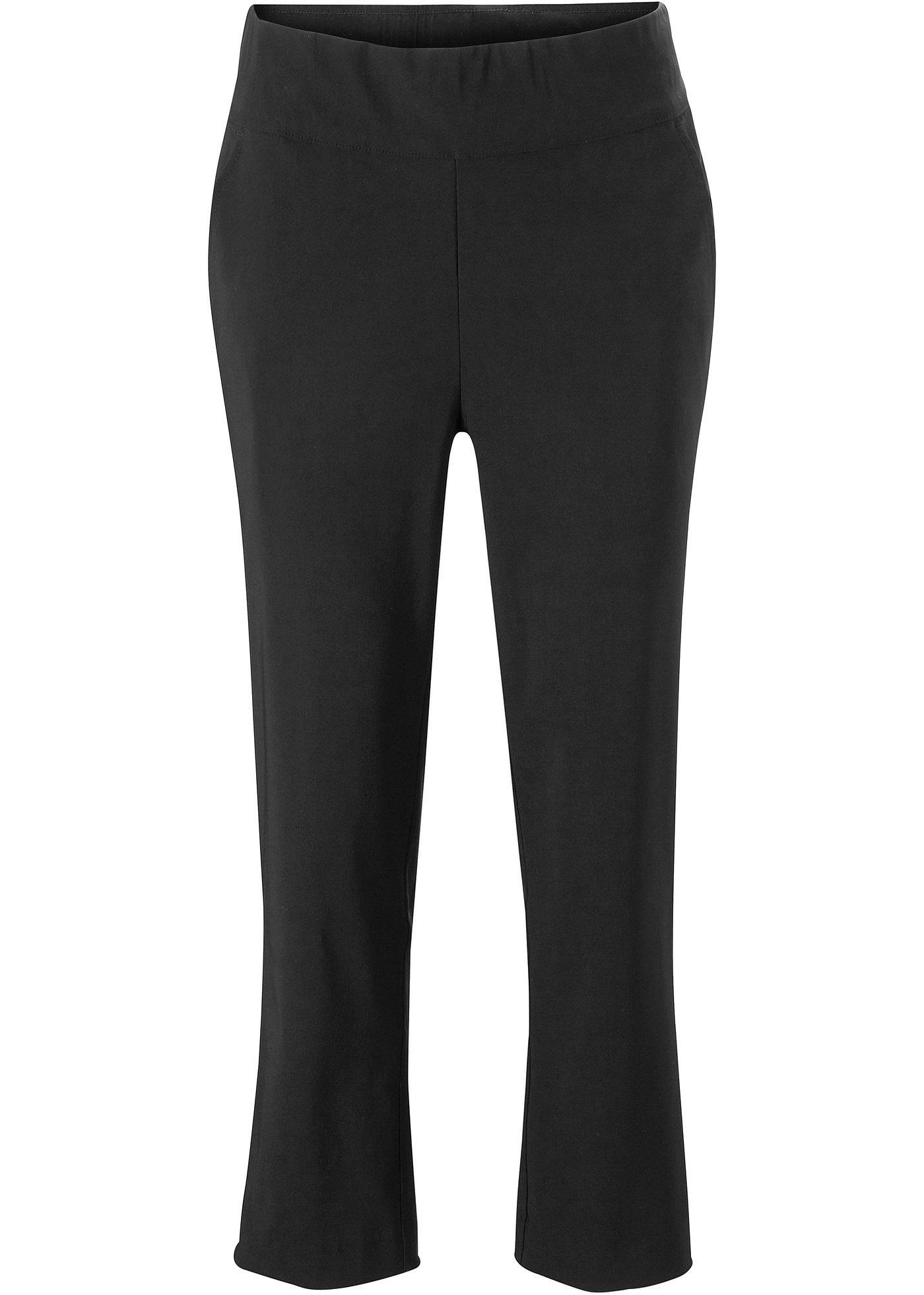 Pantalon 7/8 en bengaline avec taille élastiquée