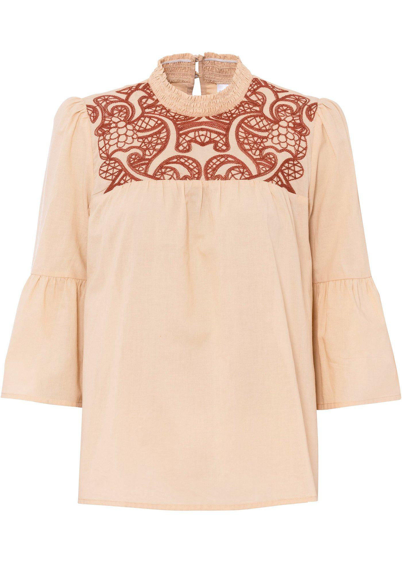 Blouse coton avec broderie