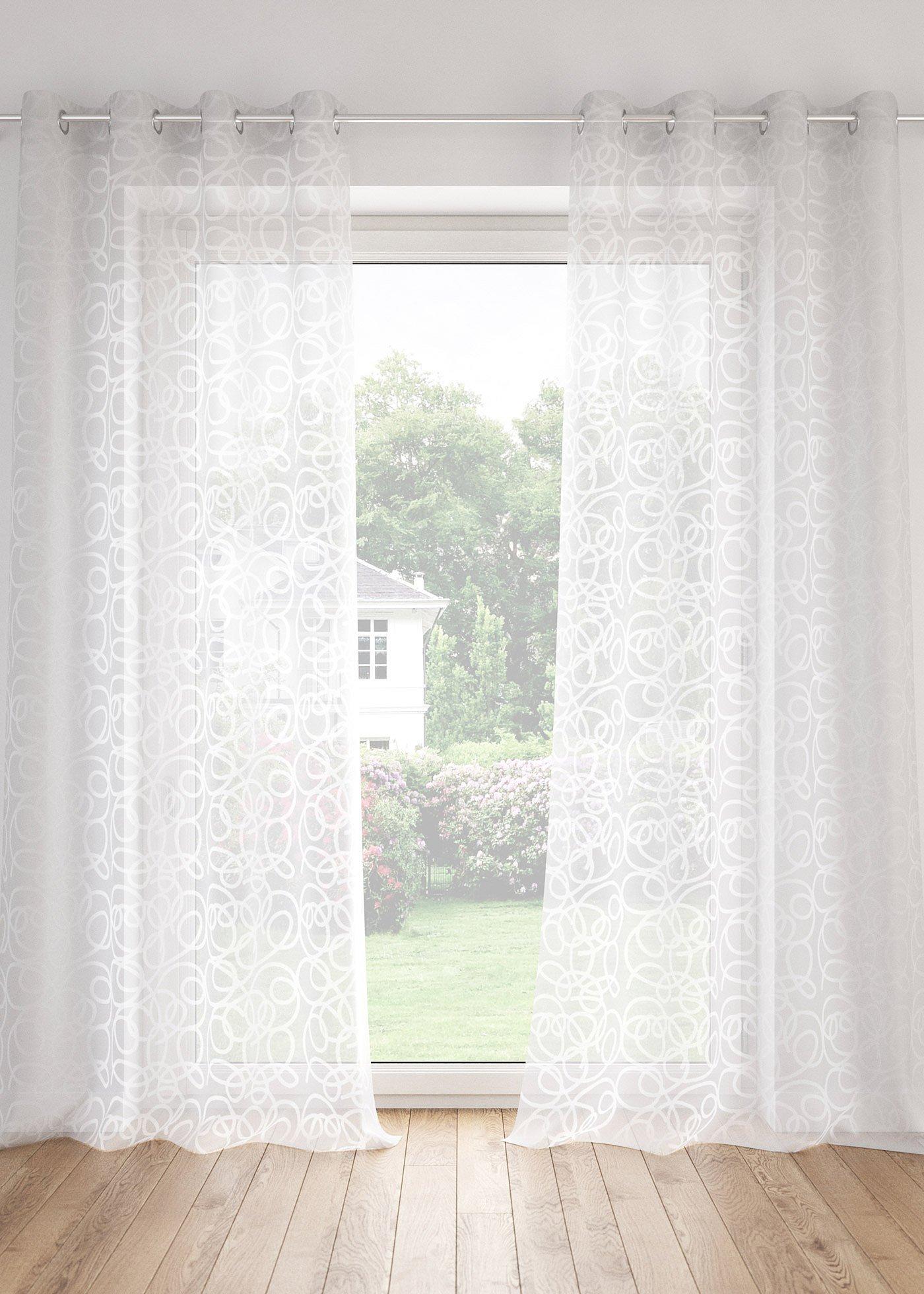 Voilage à imprimé (1 pce.)