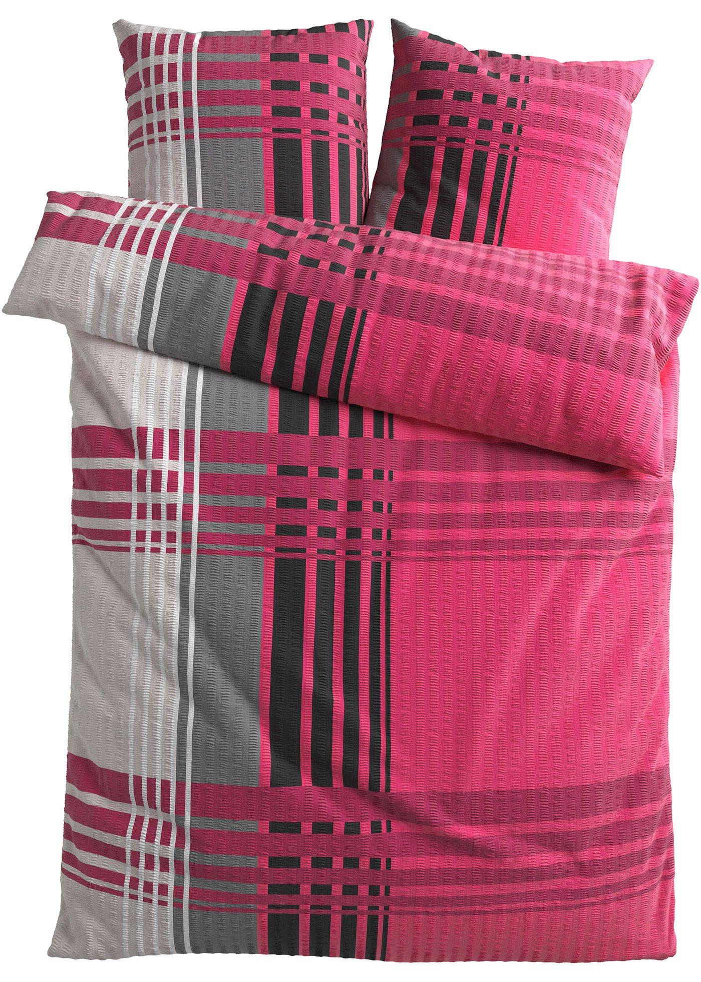 Parure de lit à carreaux