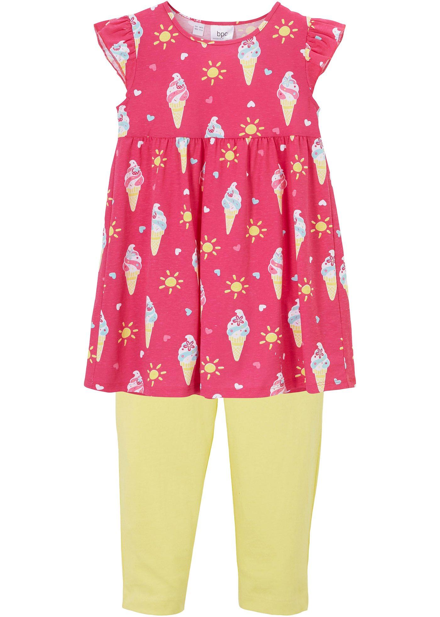 Robe et legging fille (Ens. 2 pces.) en coton