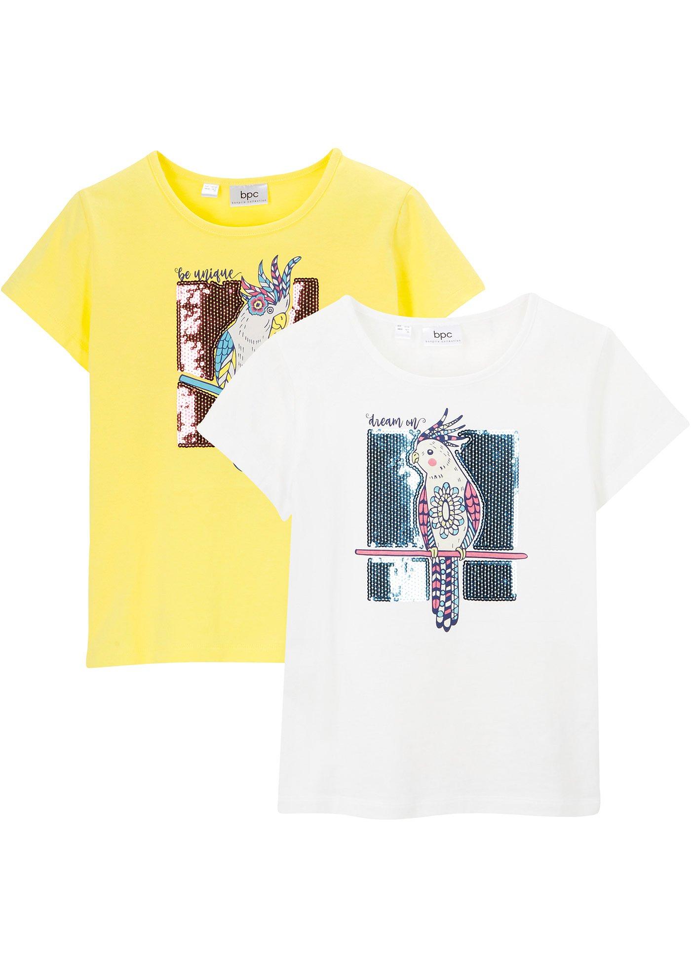 Lot de 2 T-shirts fille en coton