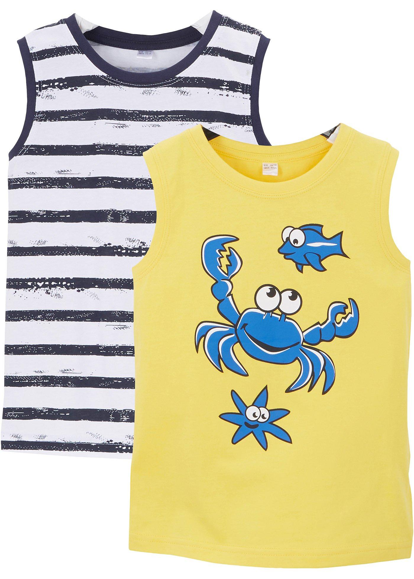 Lot de 2 débardeurs garçon en coton bio