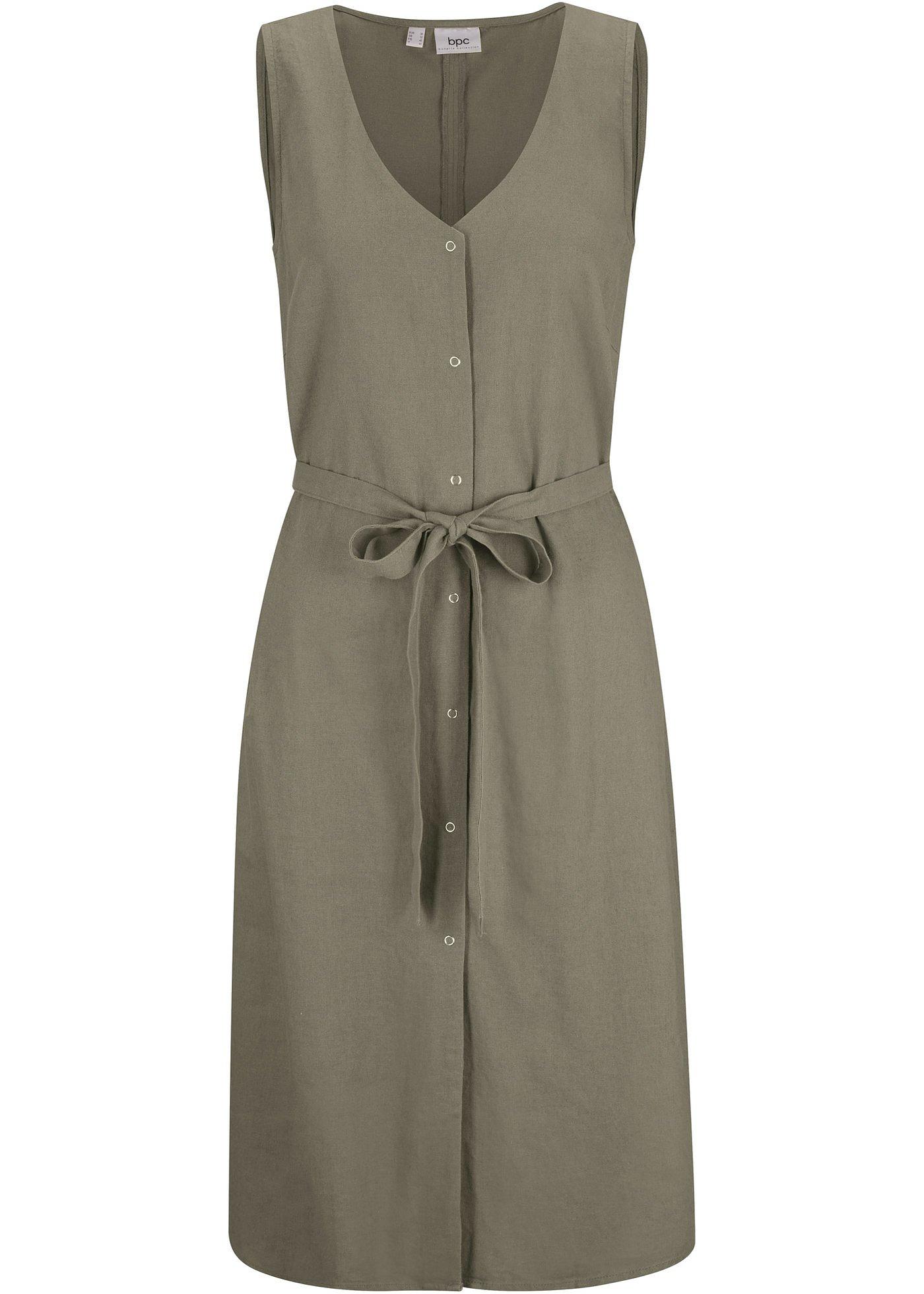 Robe en lin avec ceinture à nouer