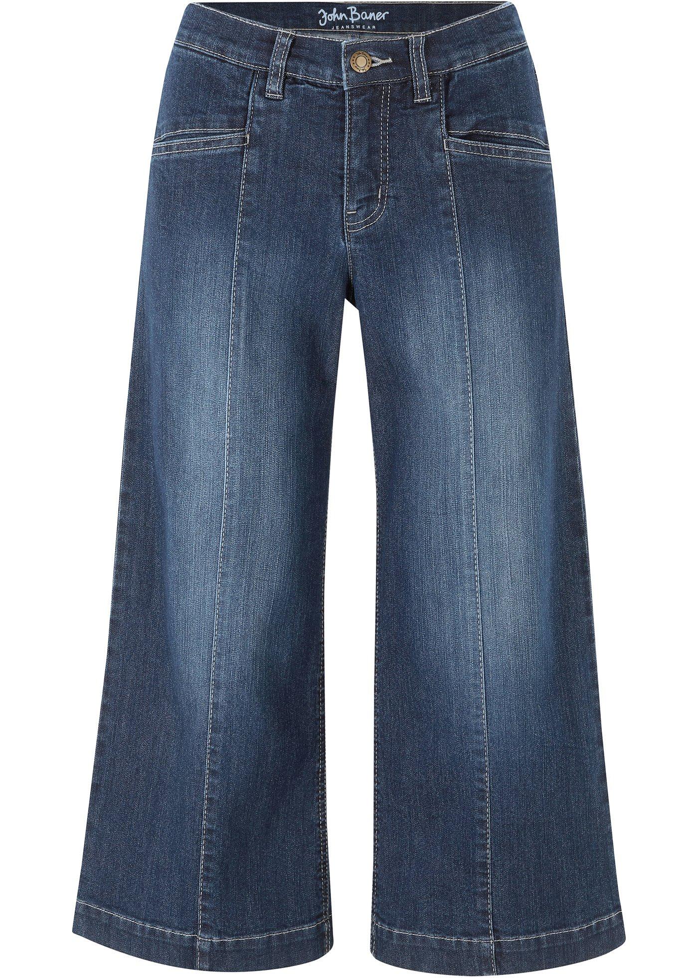 Jupe-culotte en jean 3/4