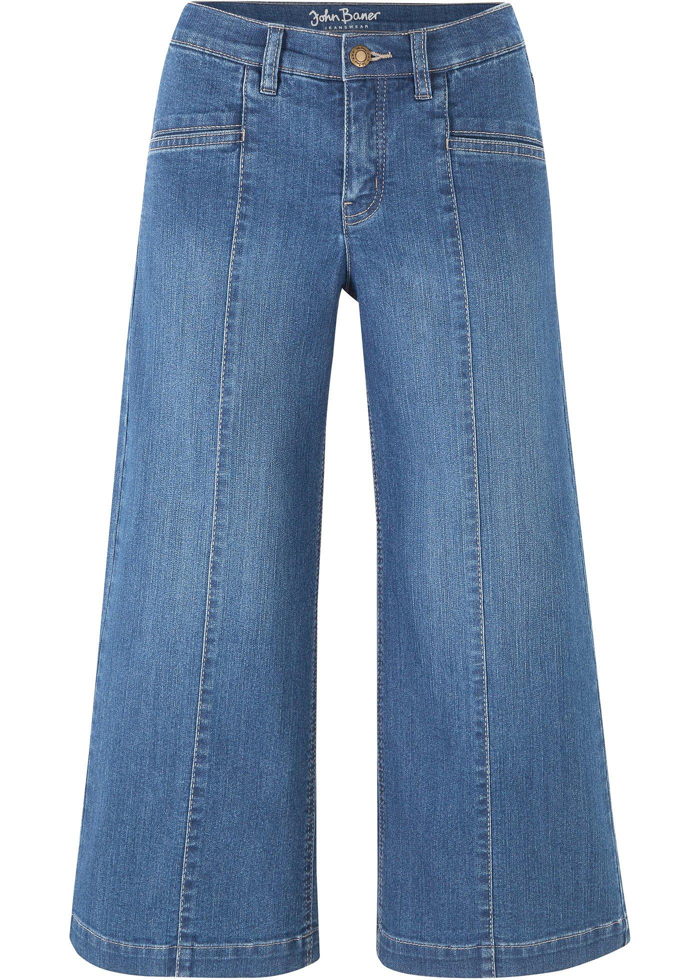 Jupe-culotte en jean 3/4