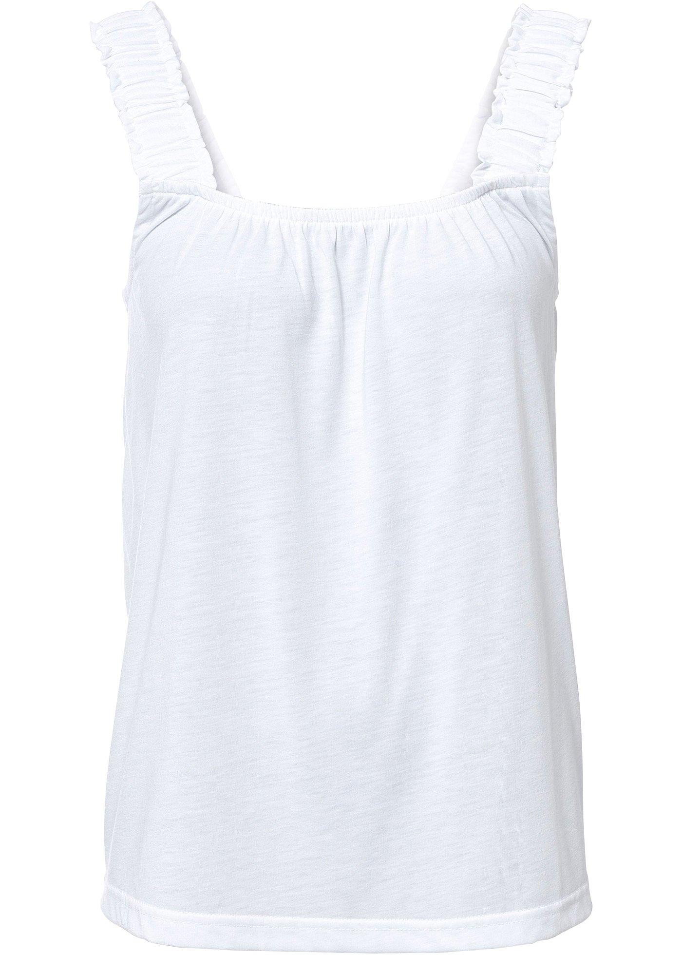 Top à bretelles smockées