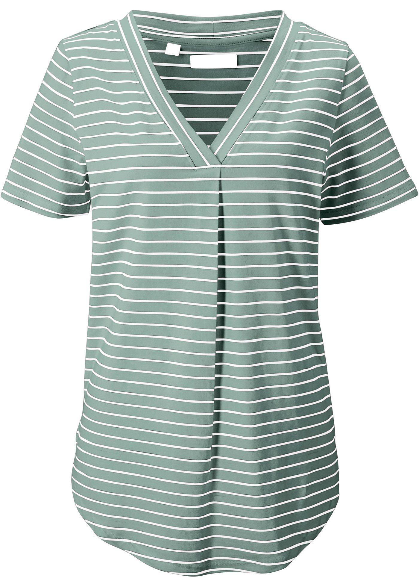 T-shirt avec col V en coton bio