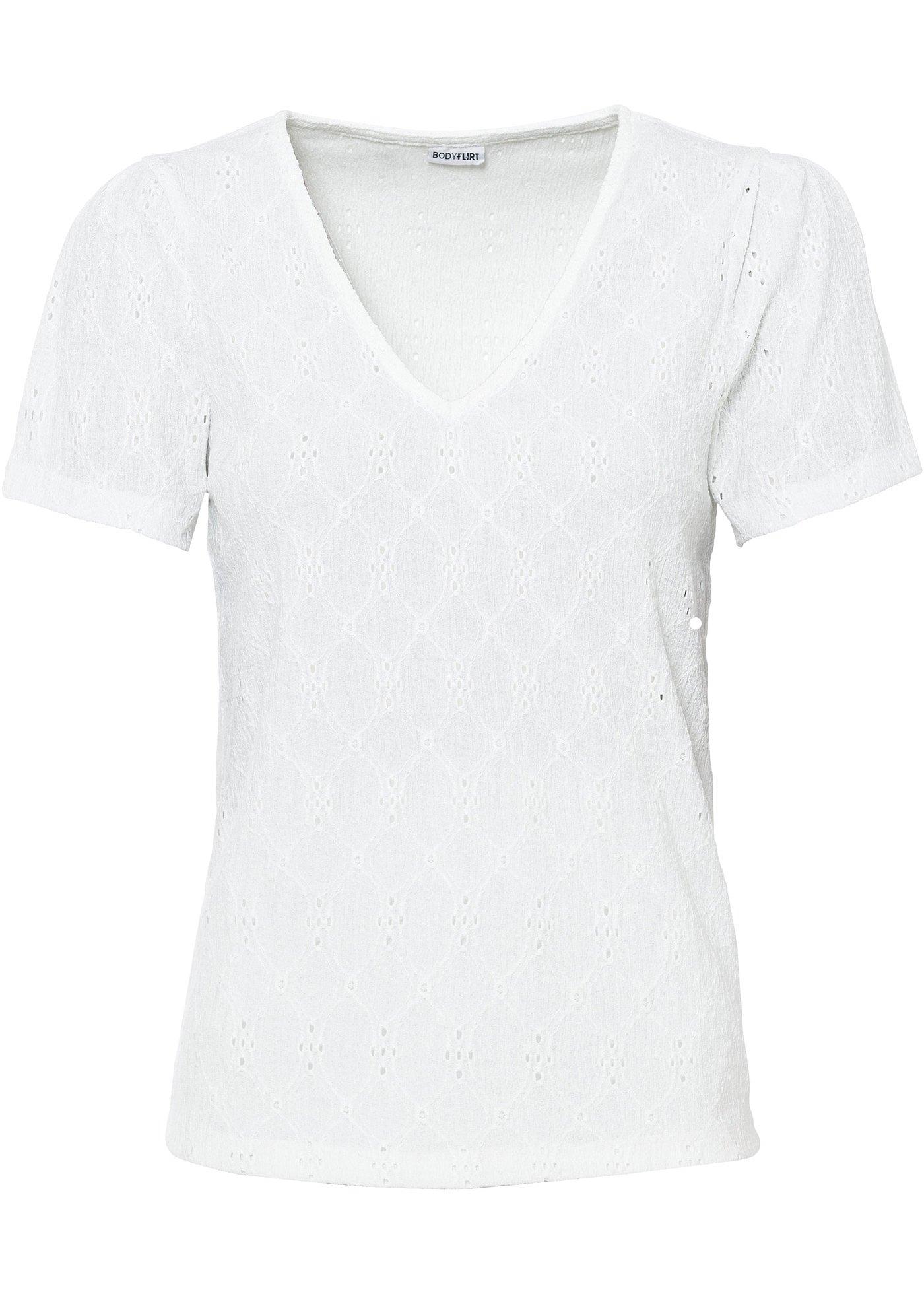 T-shirt effet dentelle