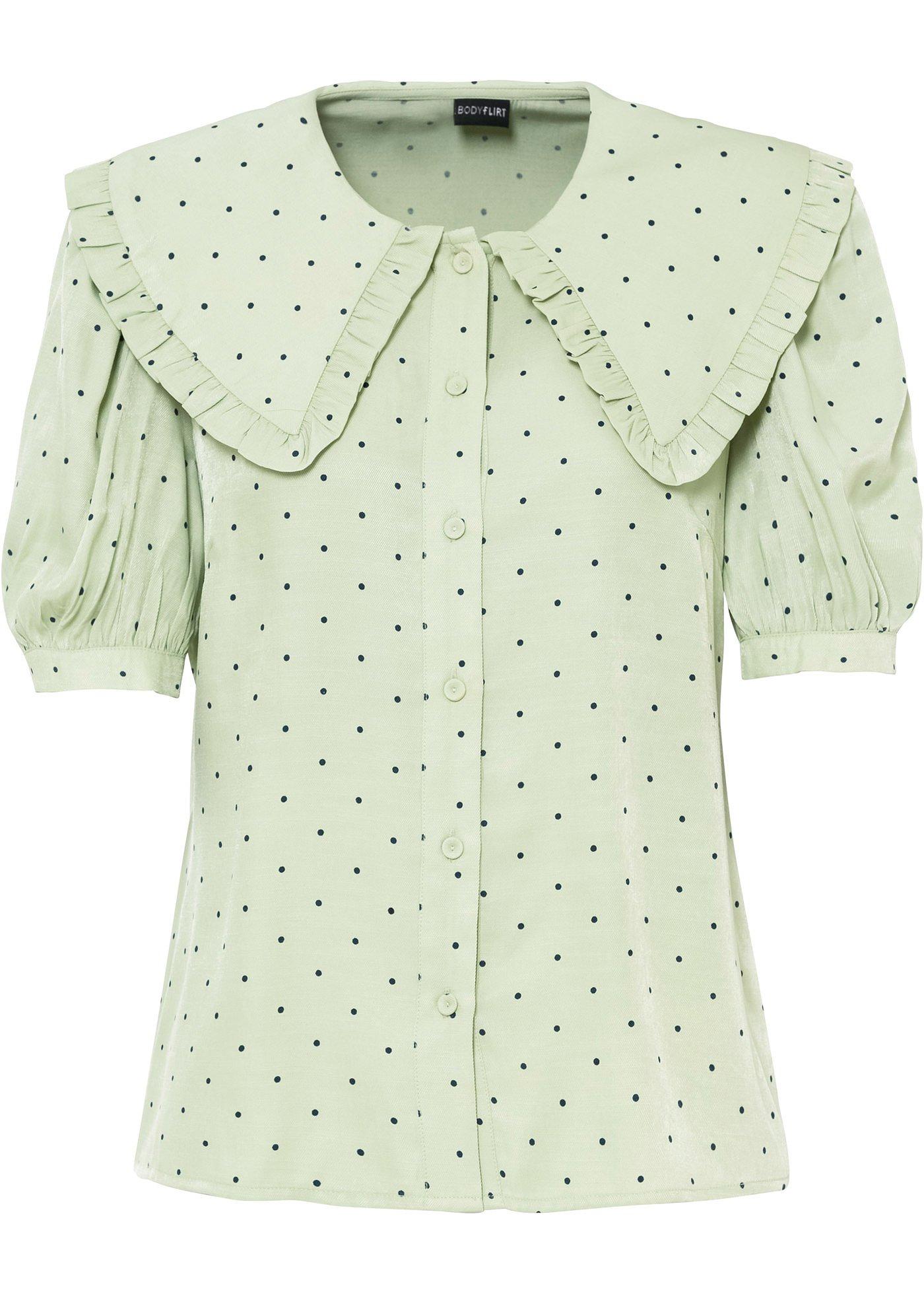 Blouse manches courtes à col Claudine