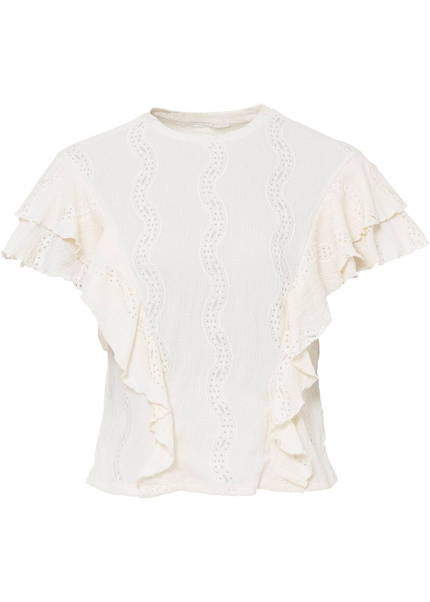 T-shirt effet dentelle