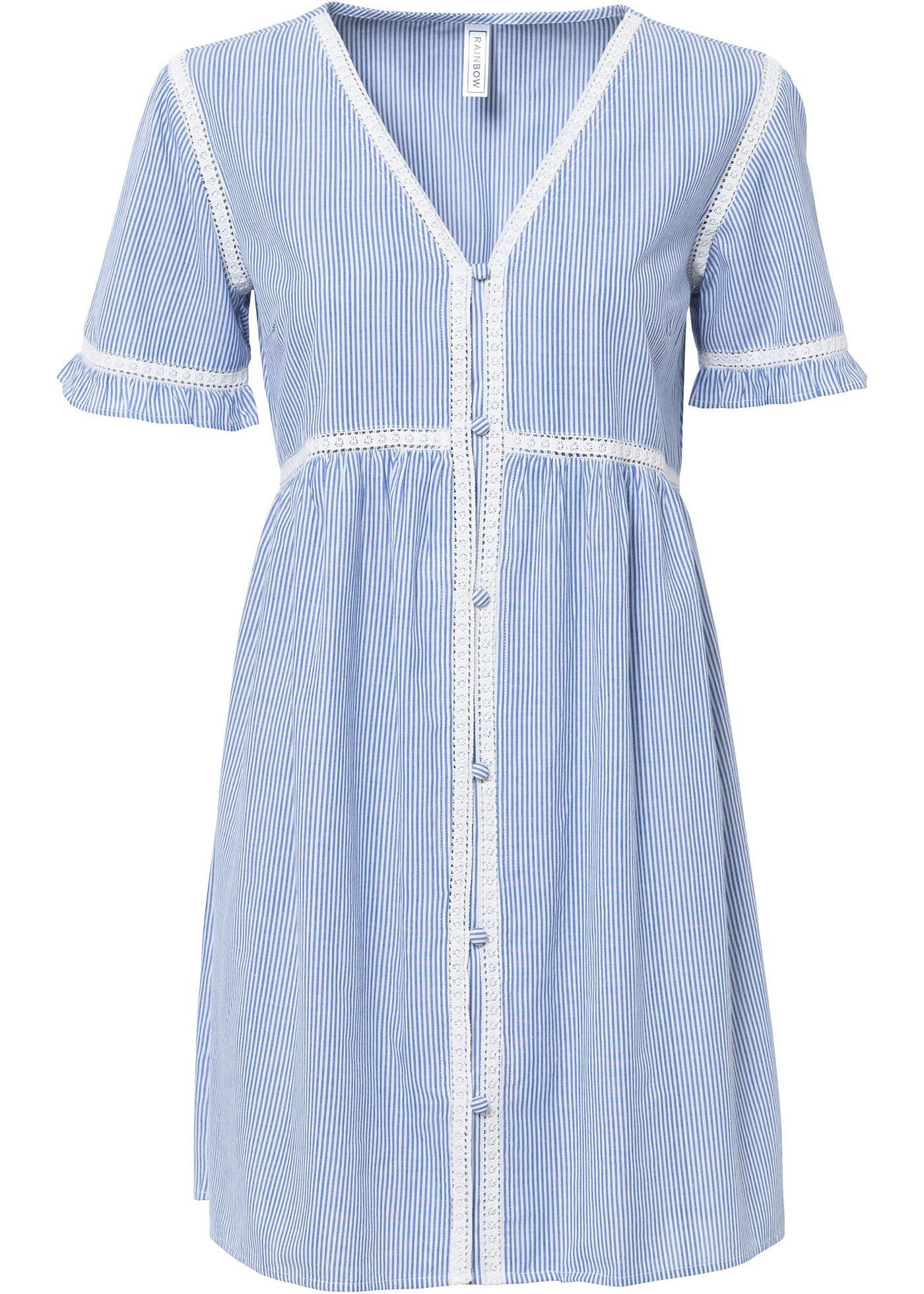 Robe-chemise avec détails dentelle