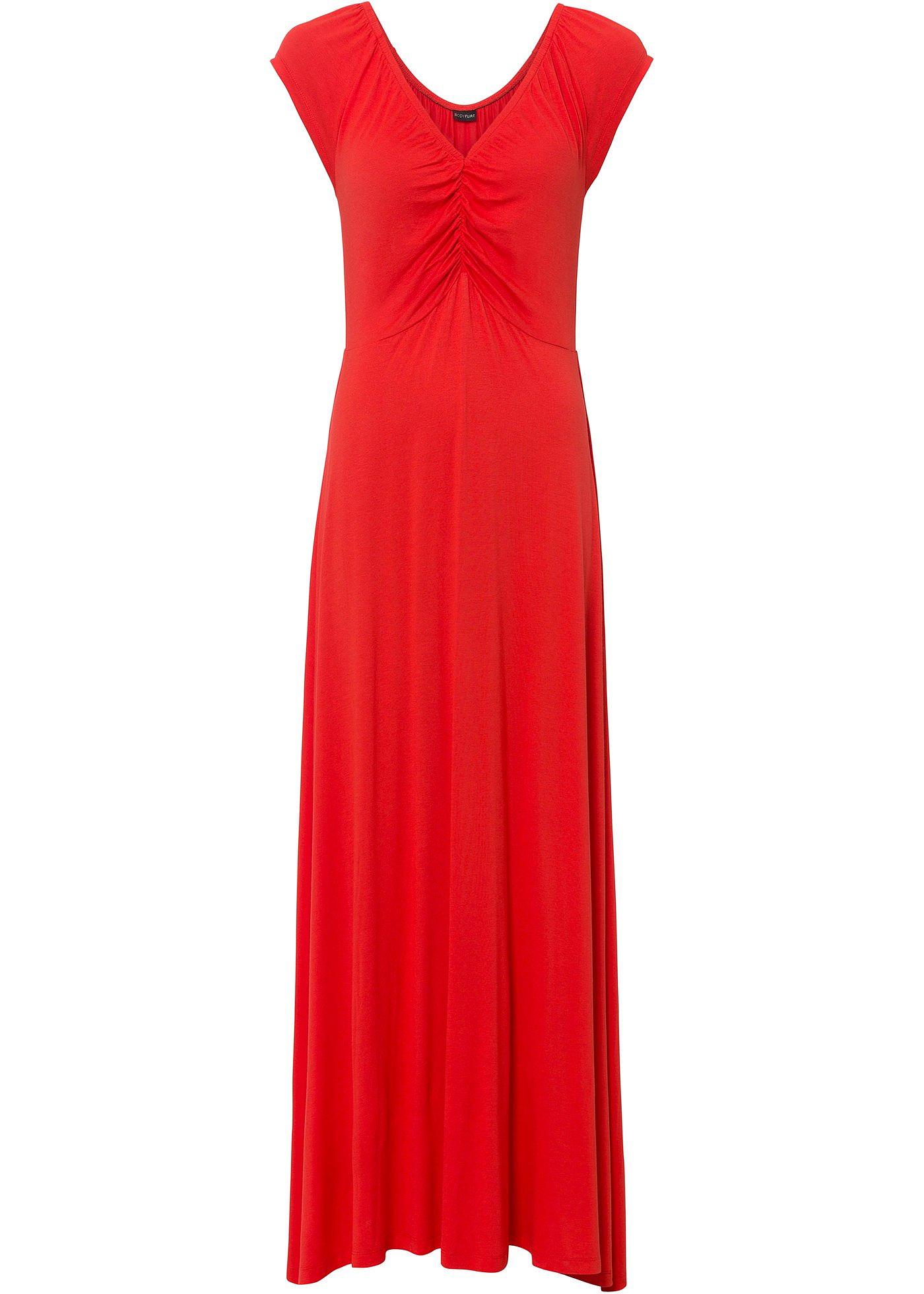 Robe longue à fronces