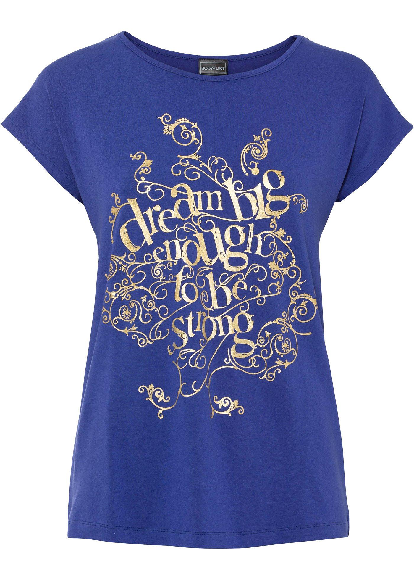 T-shirt à imprimé doré