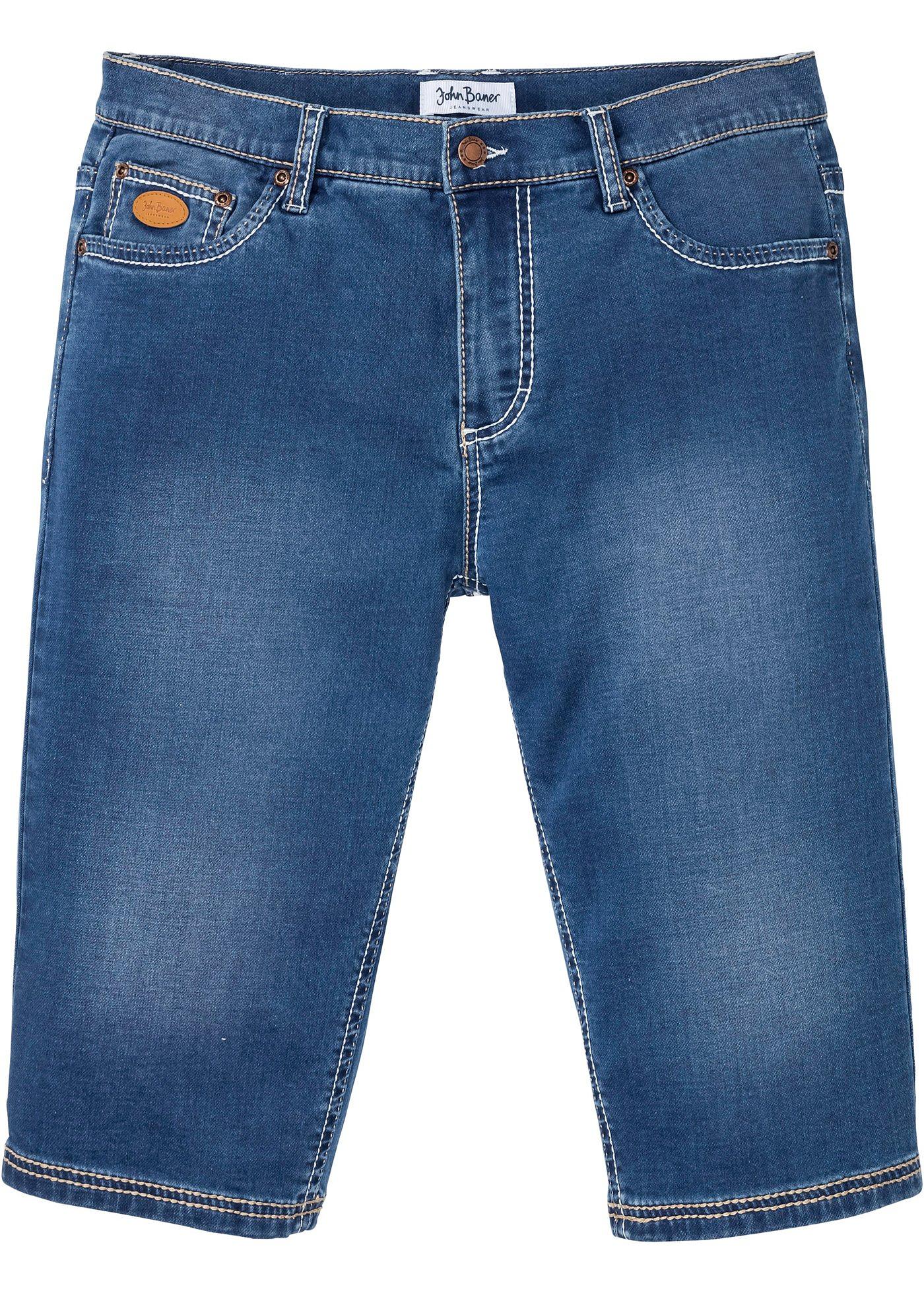 Bermuda long en jean-jogging Regular Fit