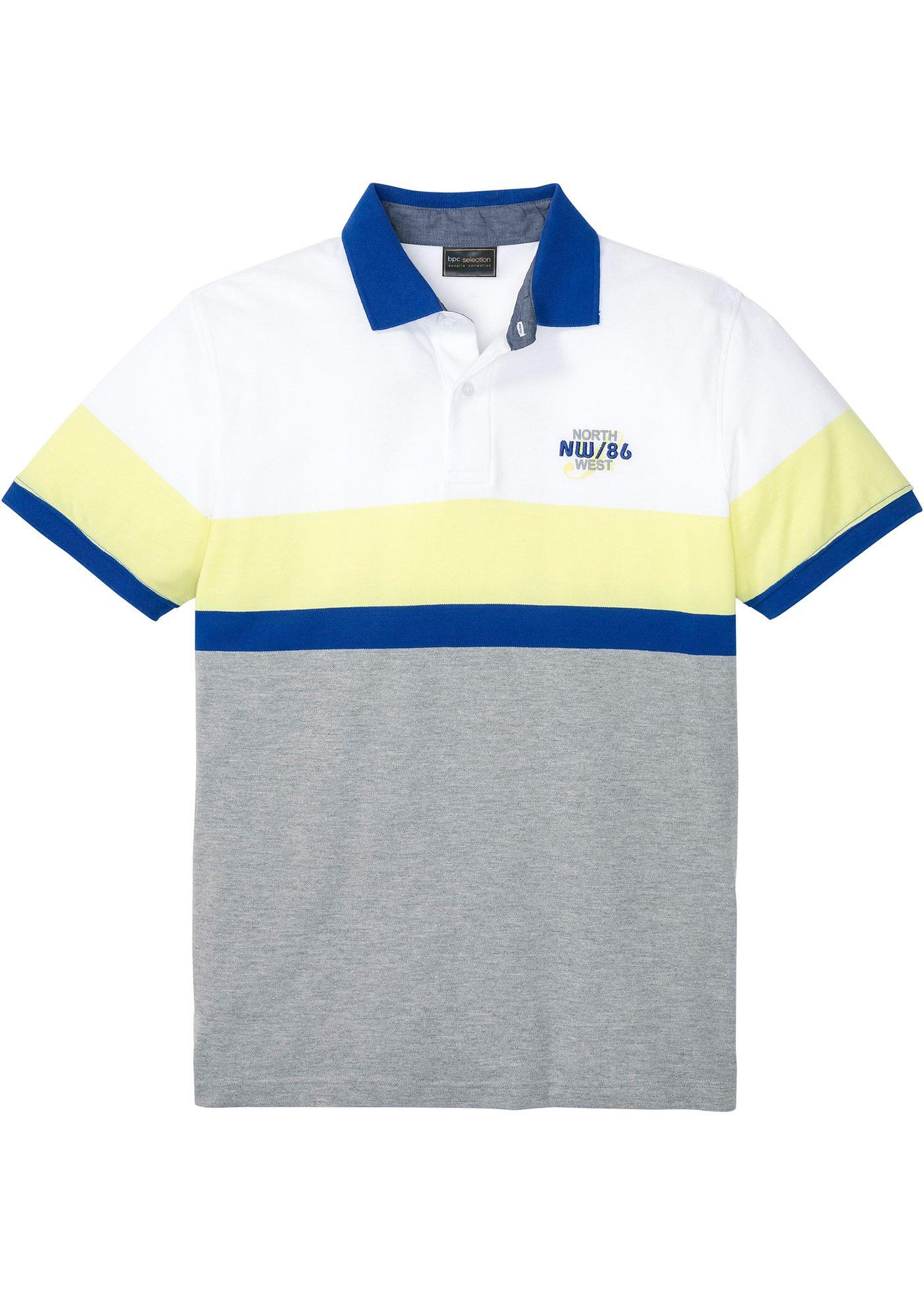 Polo avec rayures color bloc, manches courtes