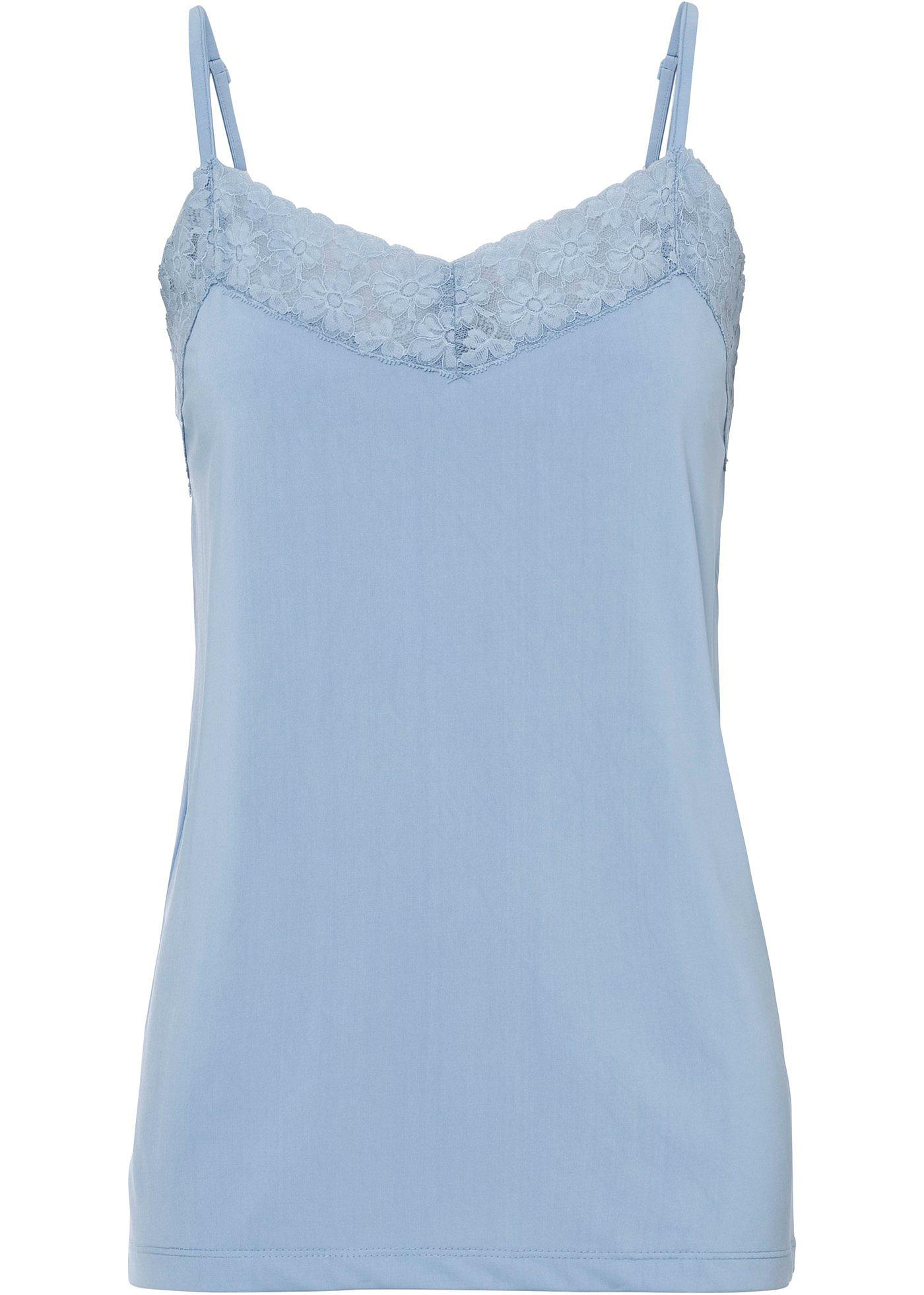 Top bretelles spaghetti à dentelle