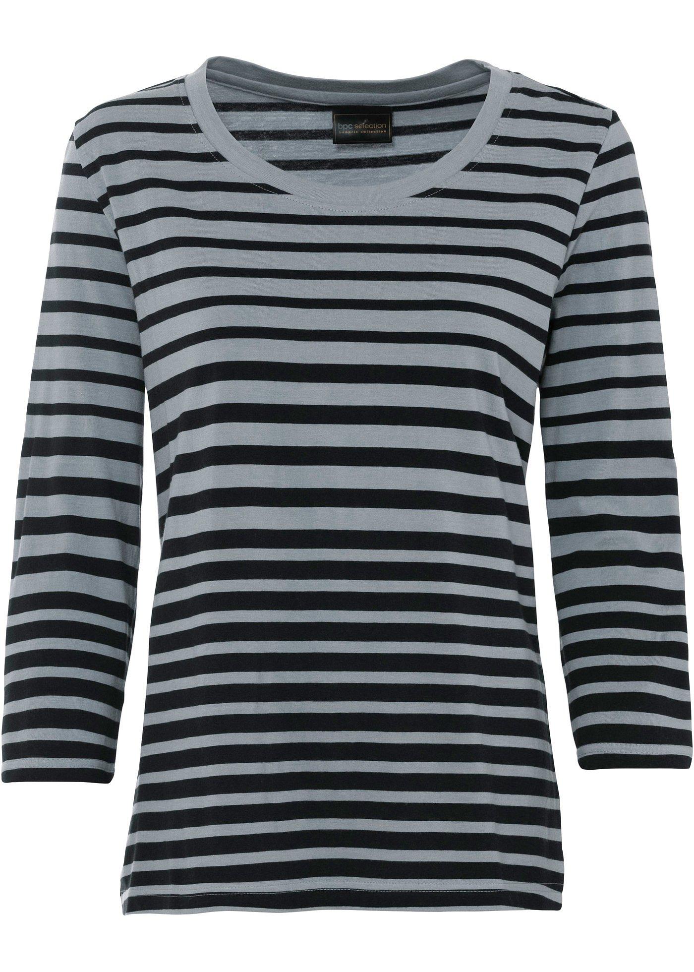 T-shirt long à rayures