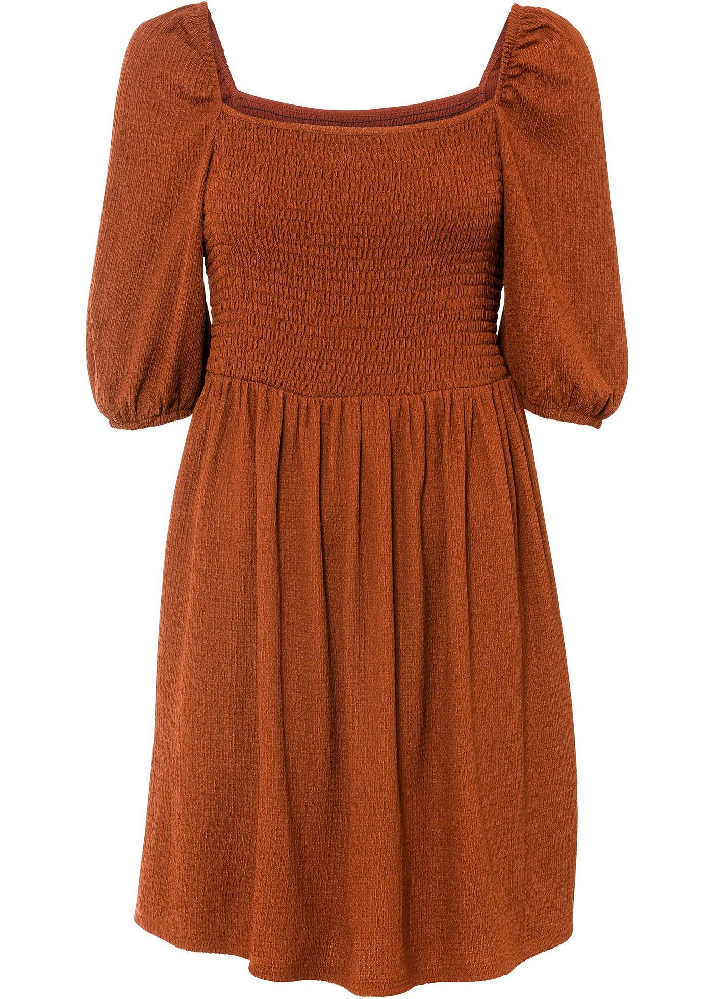 Robe avec empiècement smock