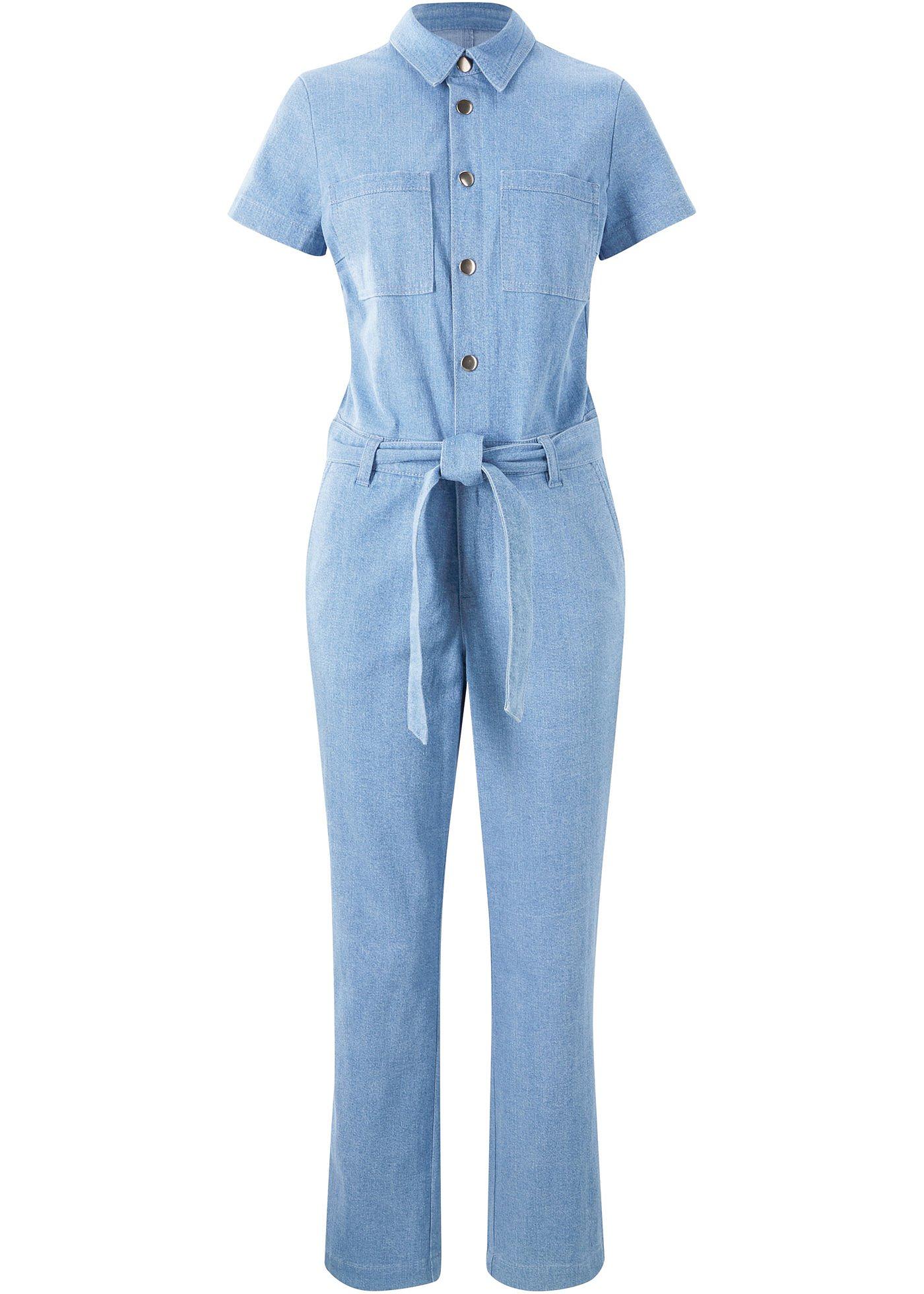 Combinaison en jean, longueur cheville