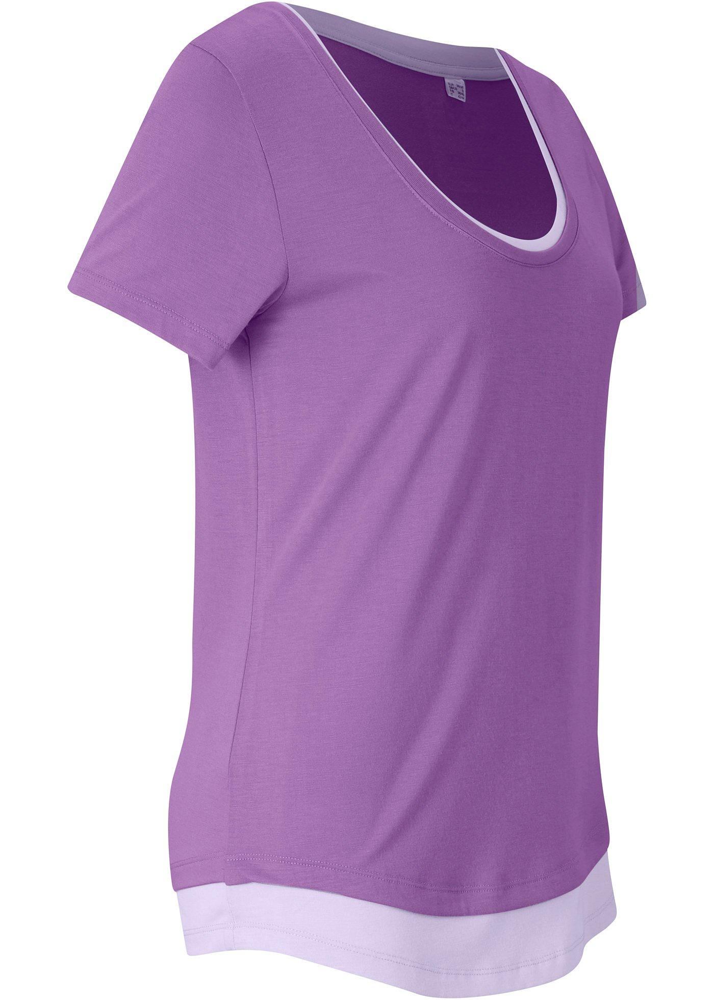 T-shirt de sport style 2 en 1, manches courtes