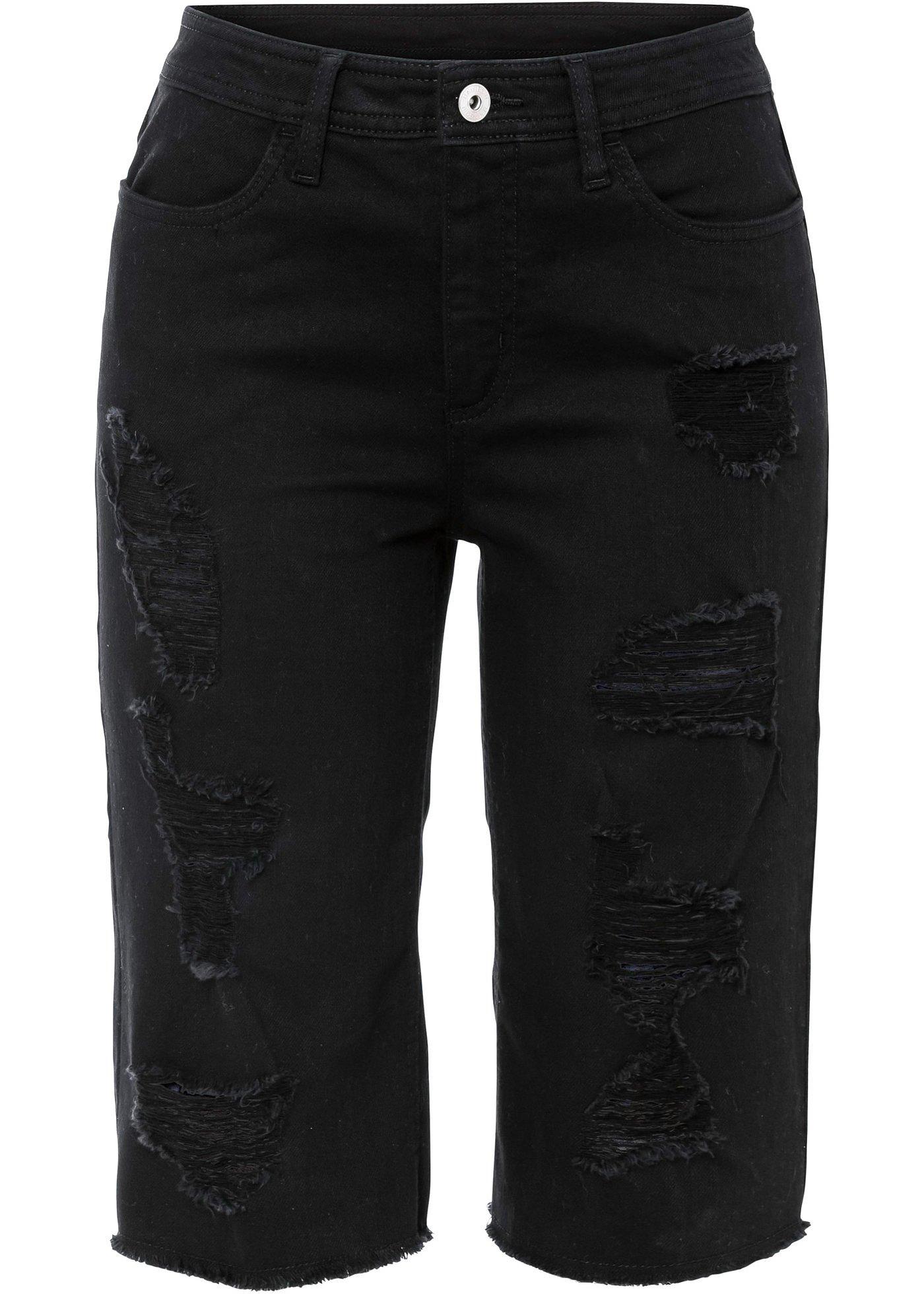 Bermuda avec effets déchirés