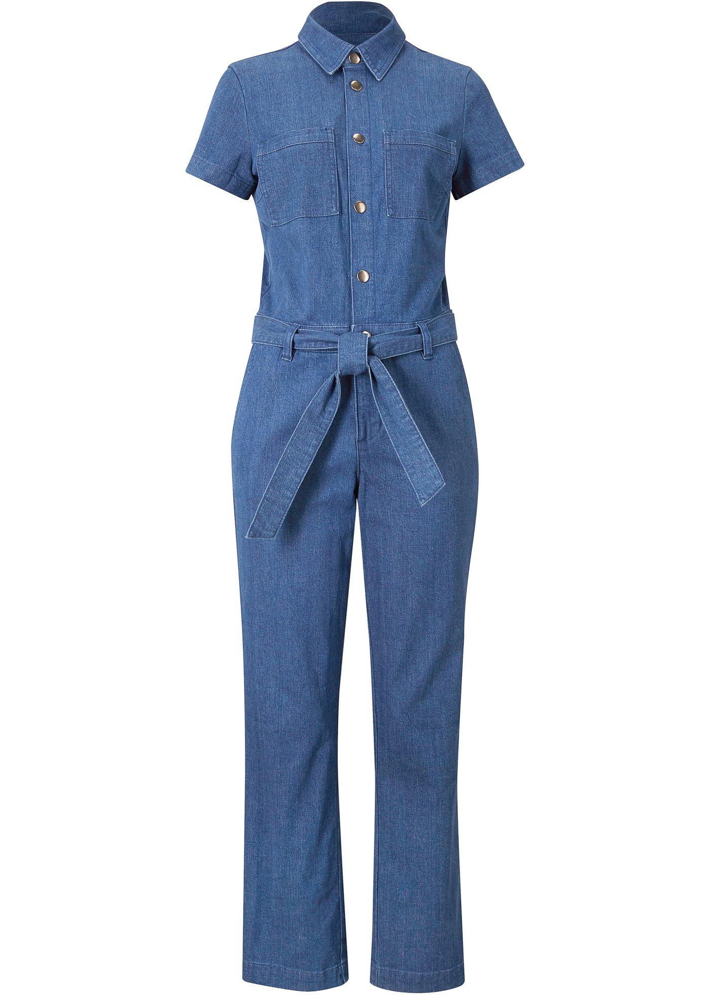 Combinaison en jean, longueur cheville