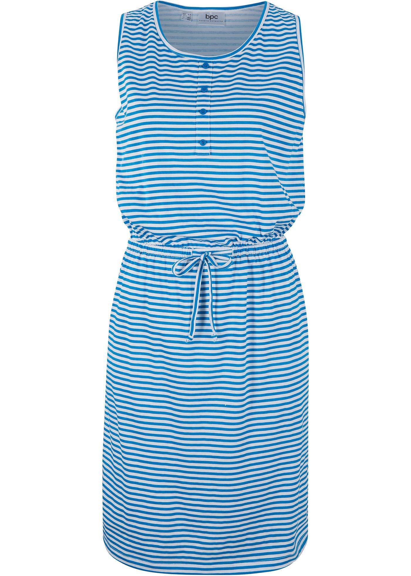 Robe en jersey avec patte de boutonnage et cordon à nouer