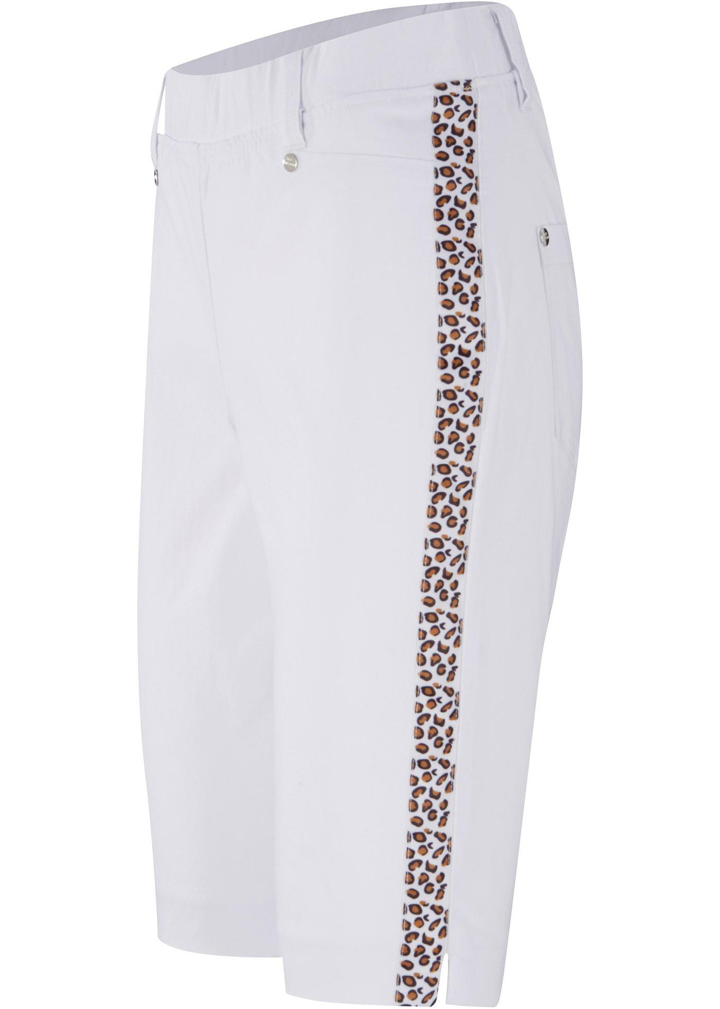 Bermuda extensible avec galon rayure