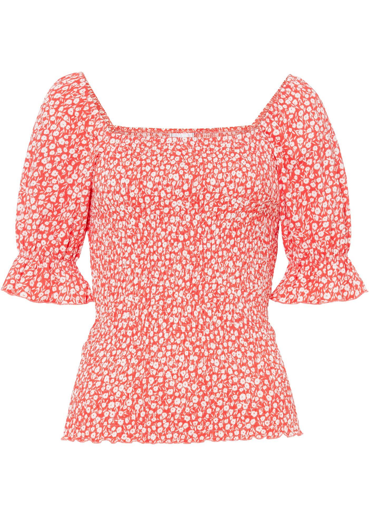 T-shirt imprimé avec smock