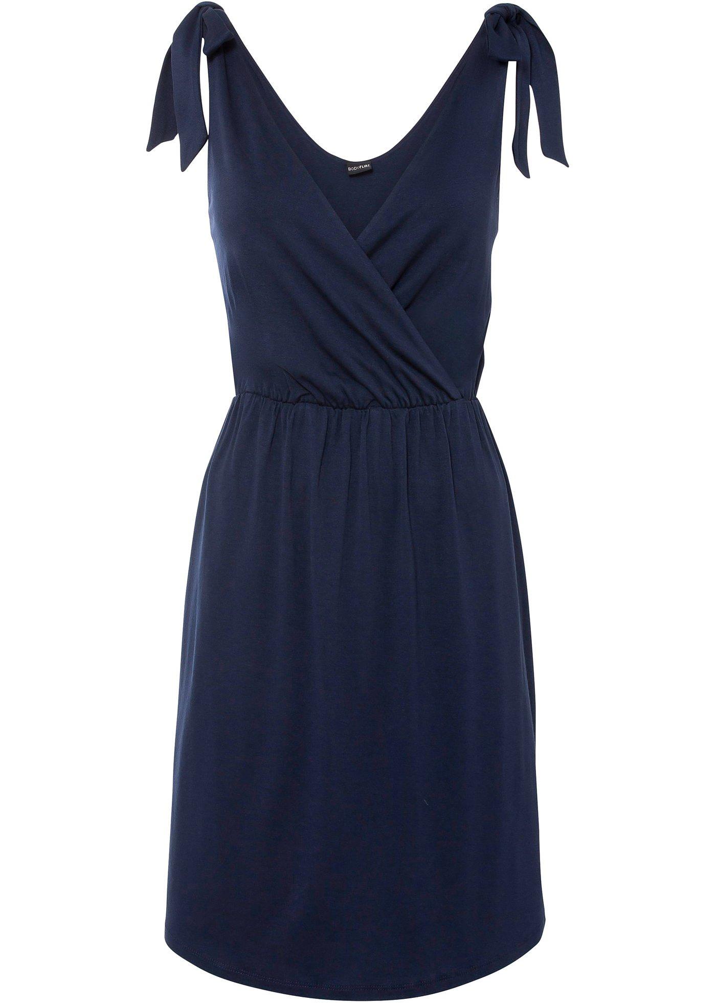 Robe en jersey avec bretelles nouées