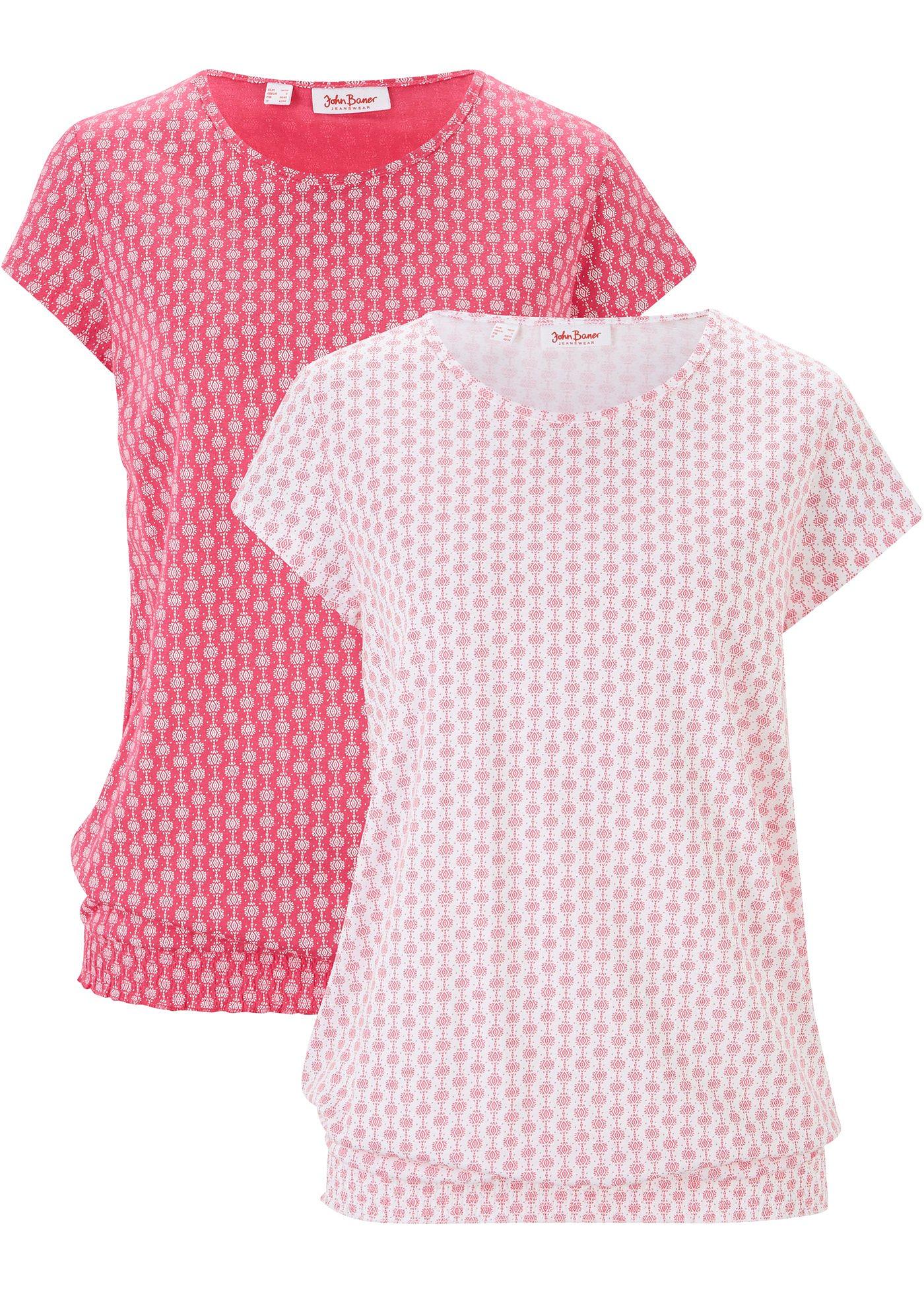 Lot de 2 T-shirts imprimés, petites manches