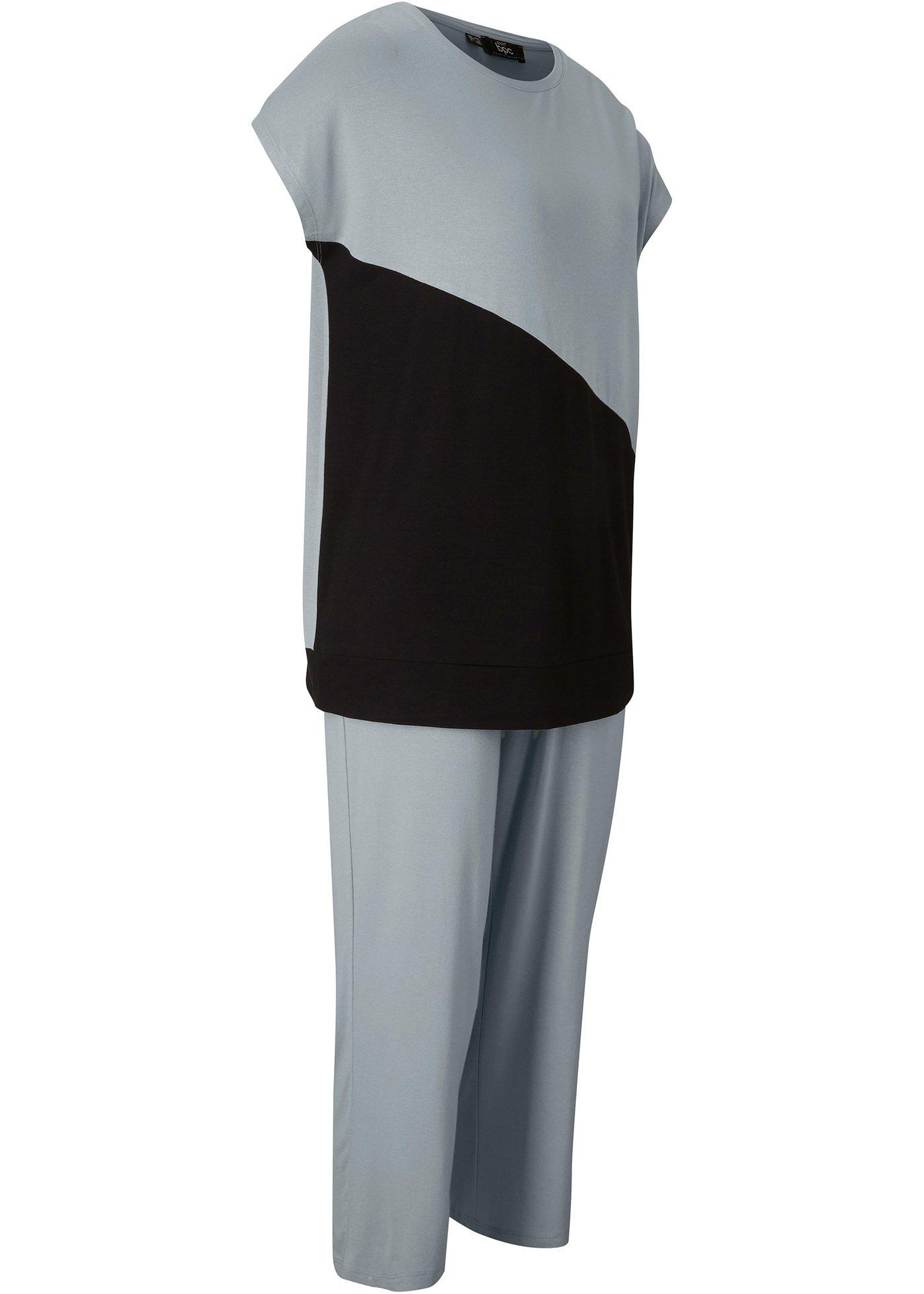 T-shirt et pantalon 3/4 avec viscose durable (Ens. 2 pces.)