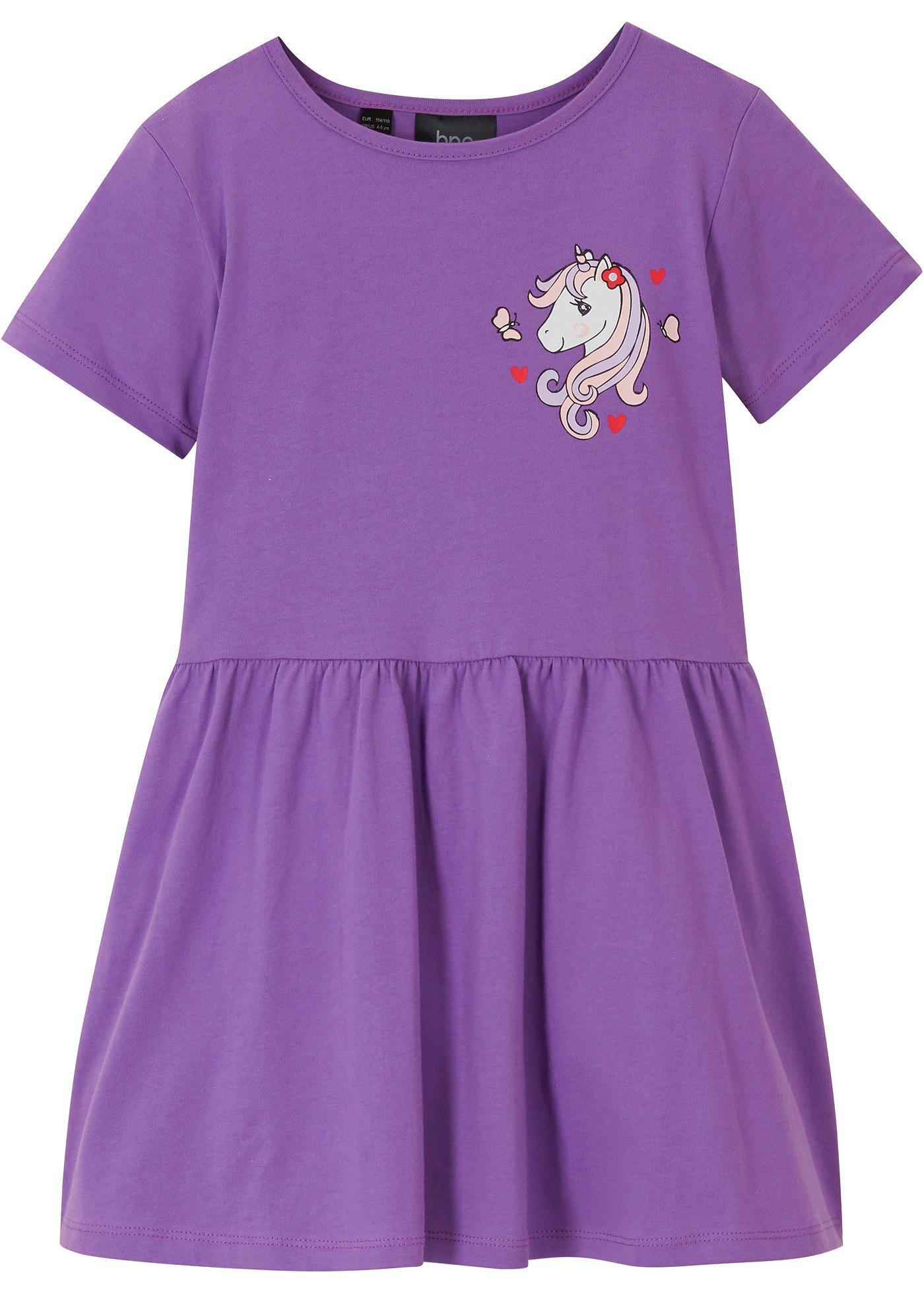 Robe en jersey fille en coton bio