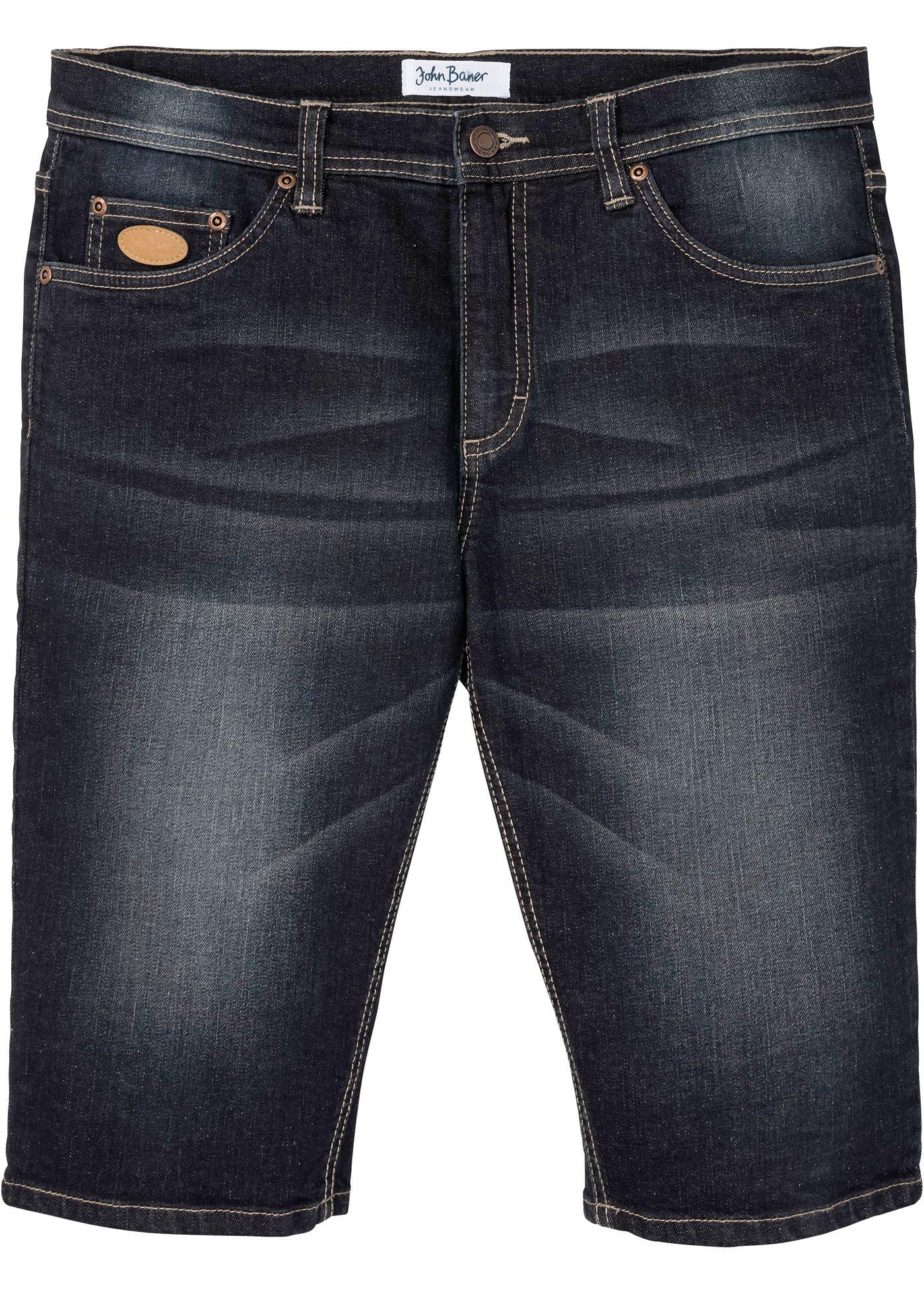 Bermuda en jean extensible, Regular Fit