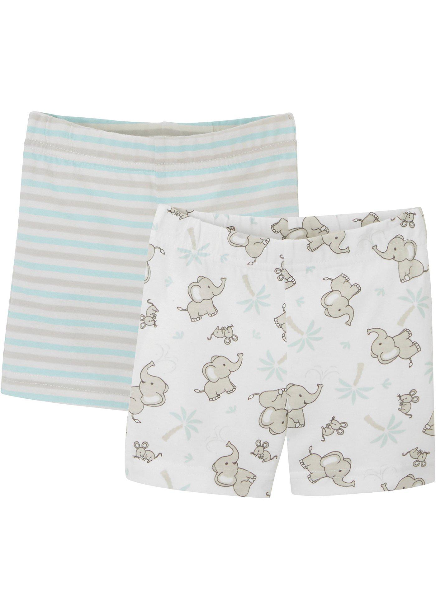 Lot de 2 shorts bébé coton bio
