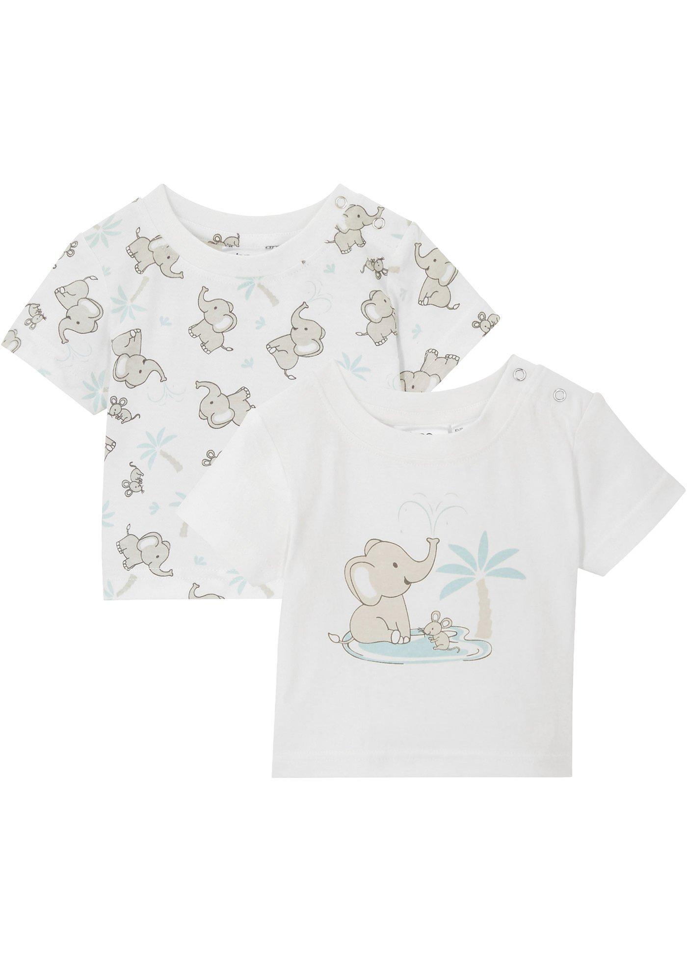 Lot de 2 T-shirts bébé coton bio
