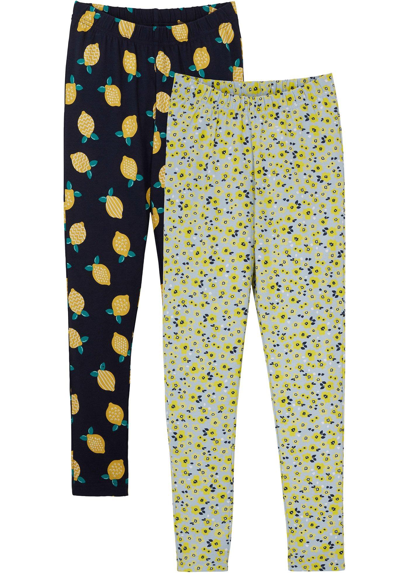 Lot de 2 leggings fille avec coton bio