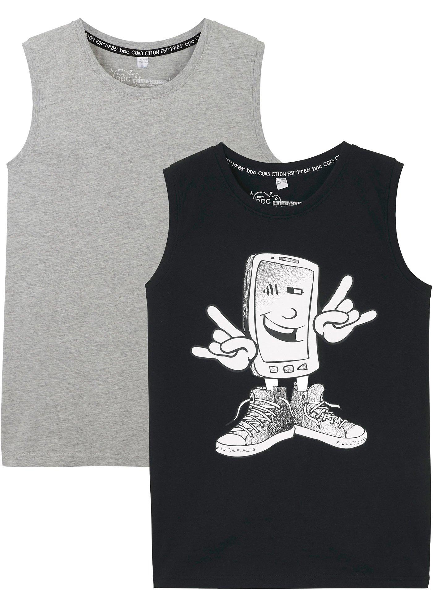 Lot de 2 débardeurs garçon coton bio