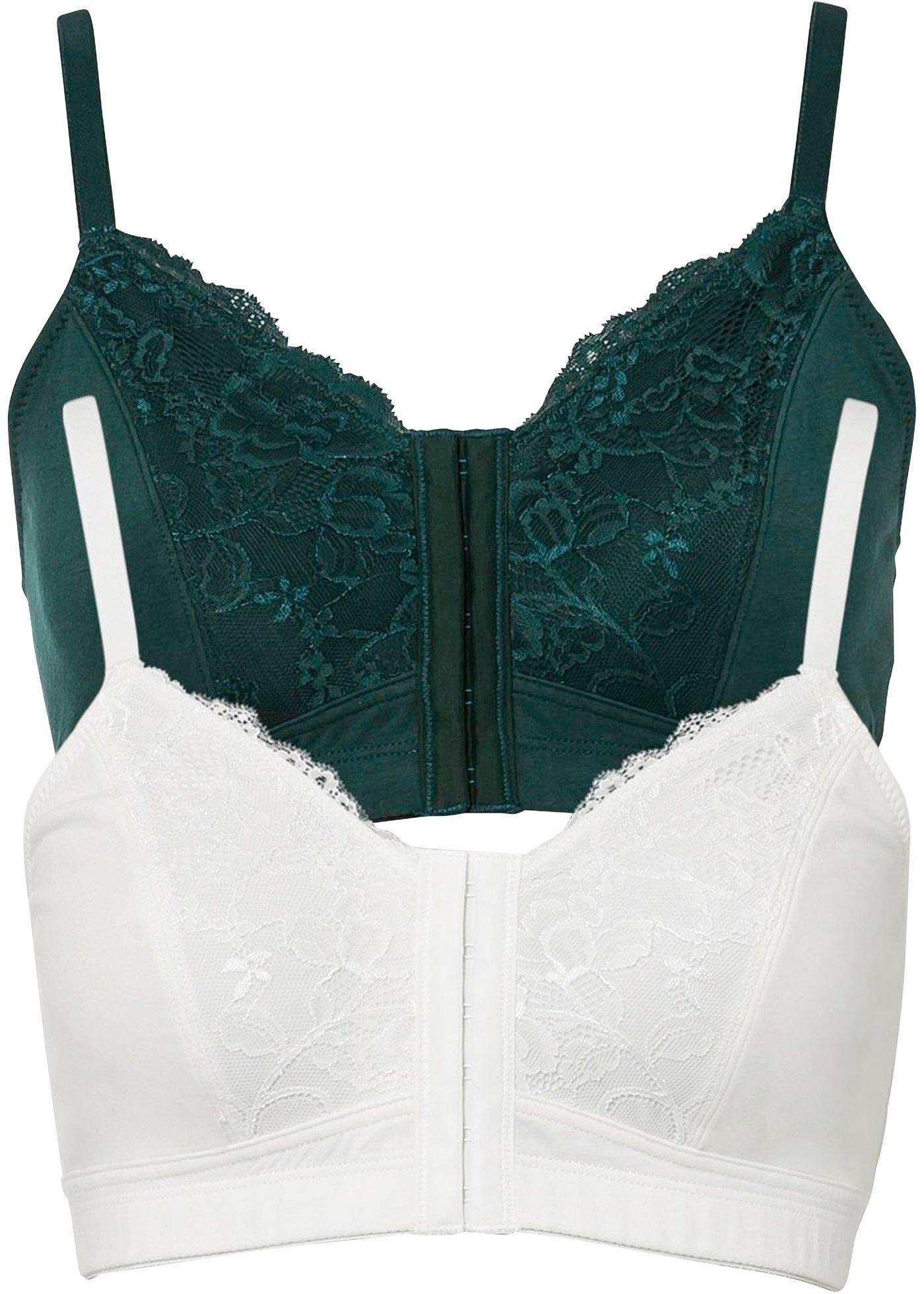 Lot de 2 soutiens-gorge fermeture devant avec coton bio