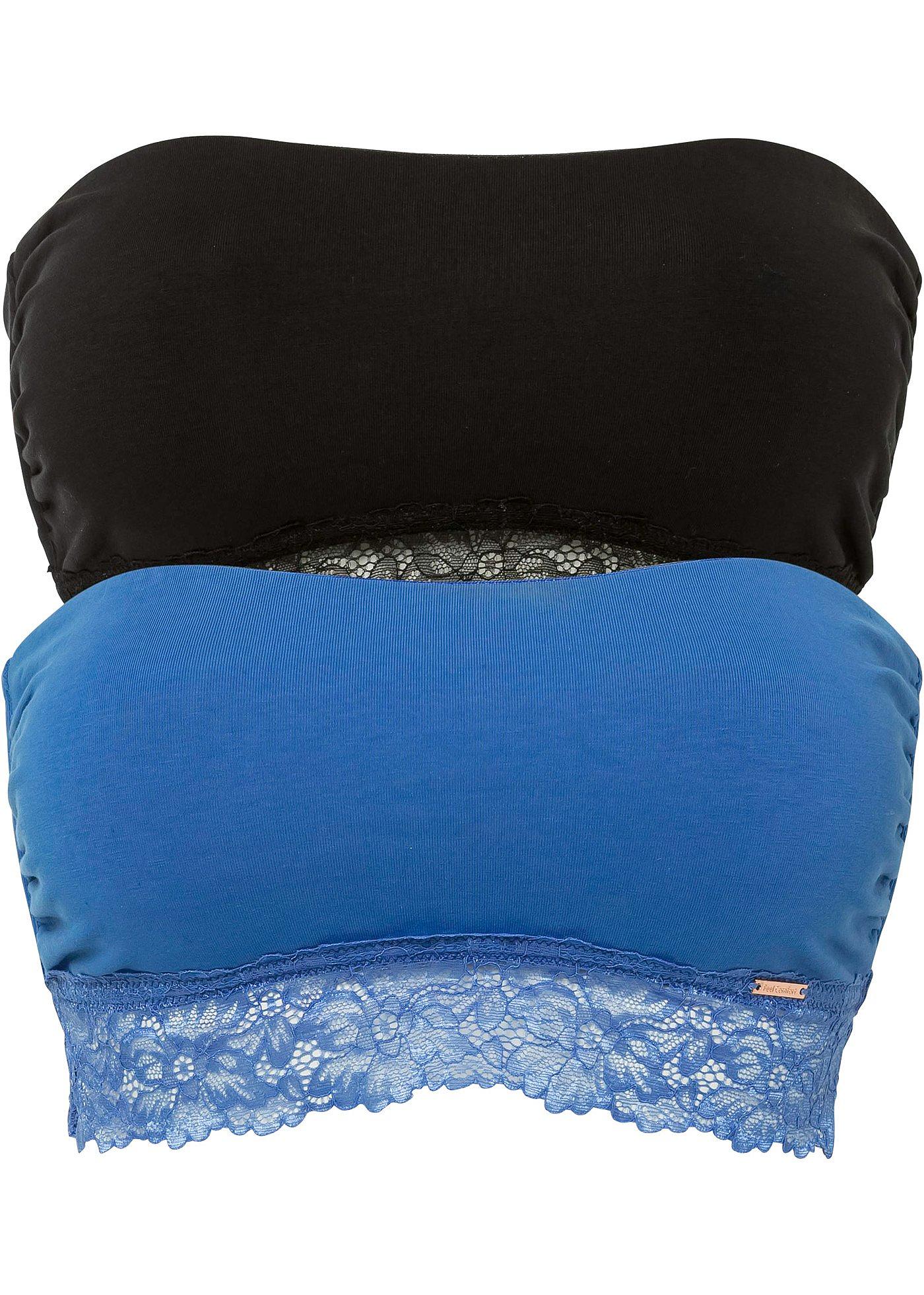 Lot de 2 soutiens-gorge bandeau Feel Comfort avec coton bio