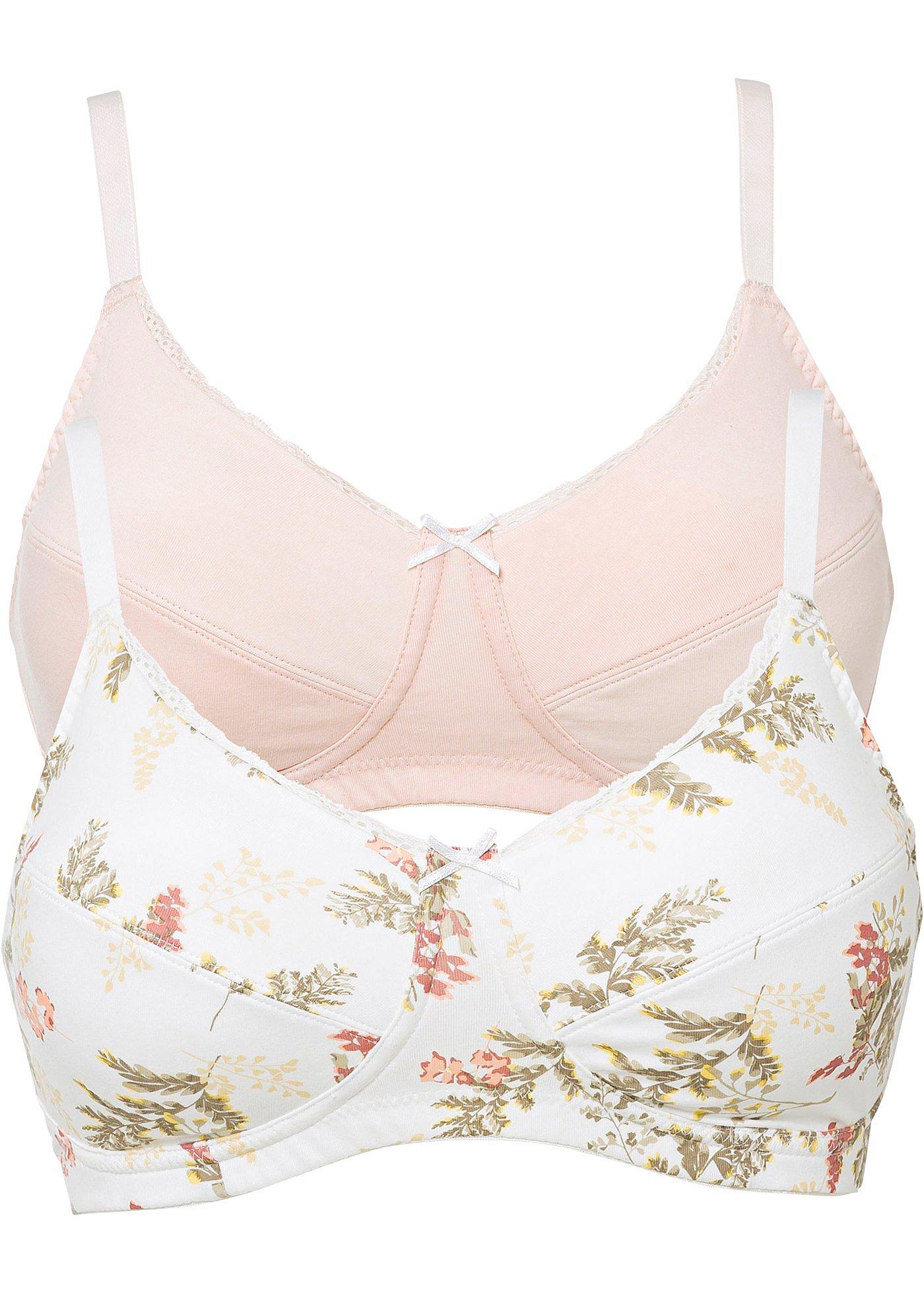 Lot de 2 soutiens-gorge sans armatures avec coton bio