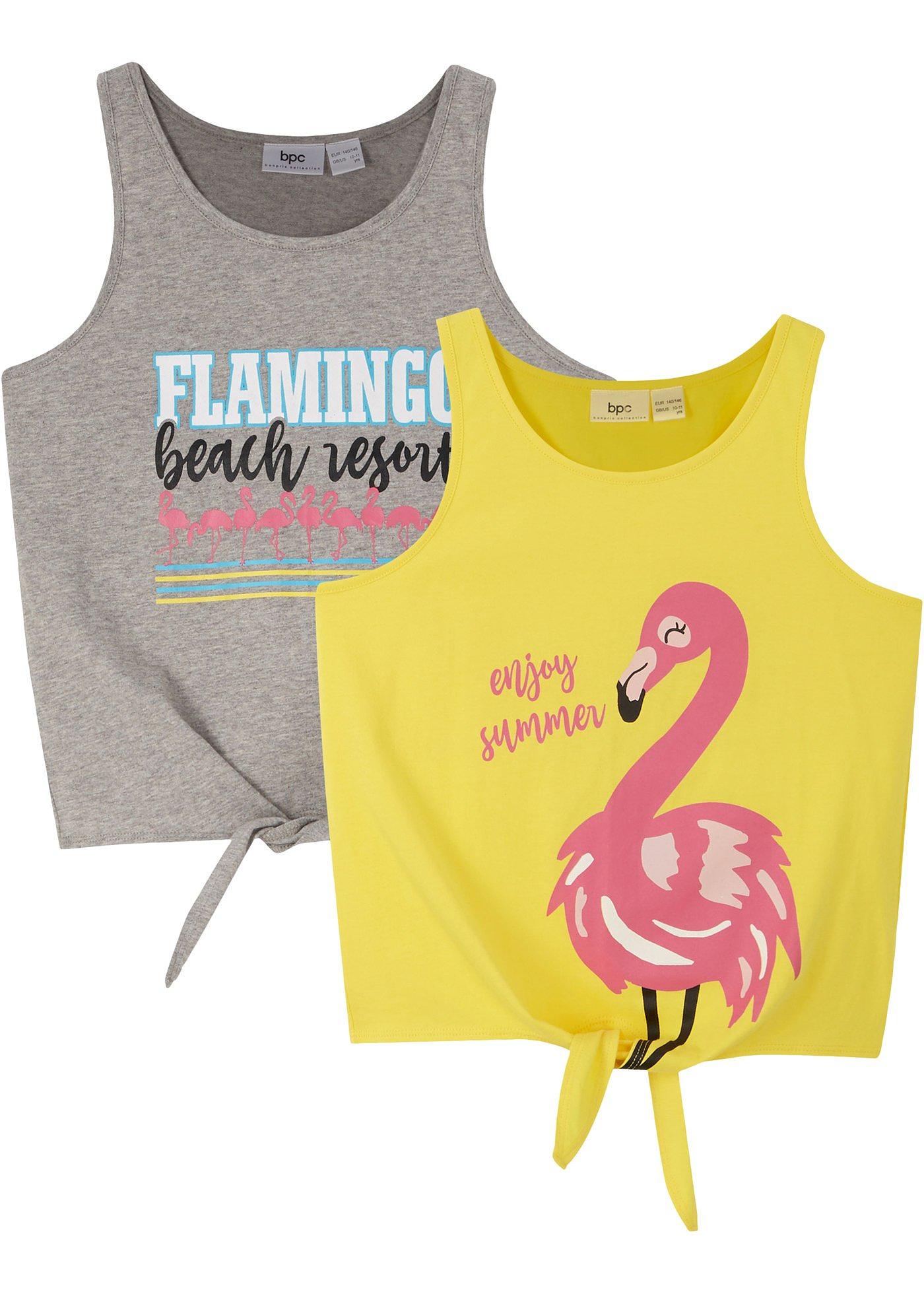 Lot de 2 tops fille en coton bio