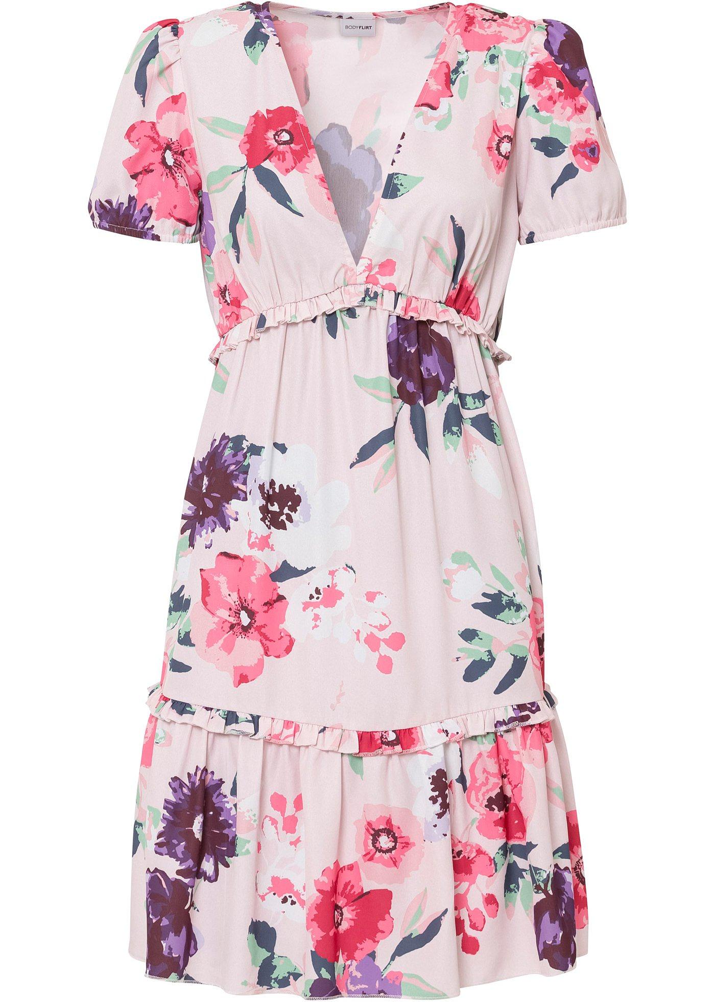 Robe à manches bouffantes et volants