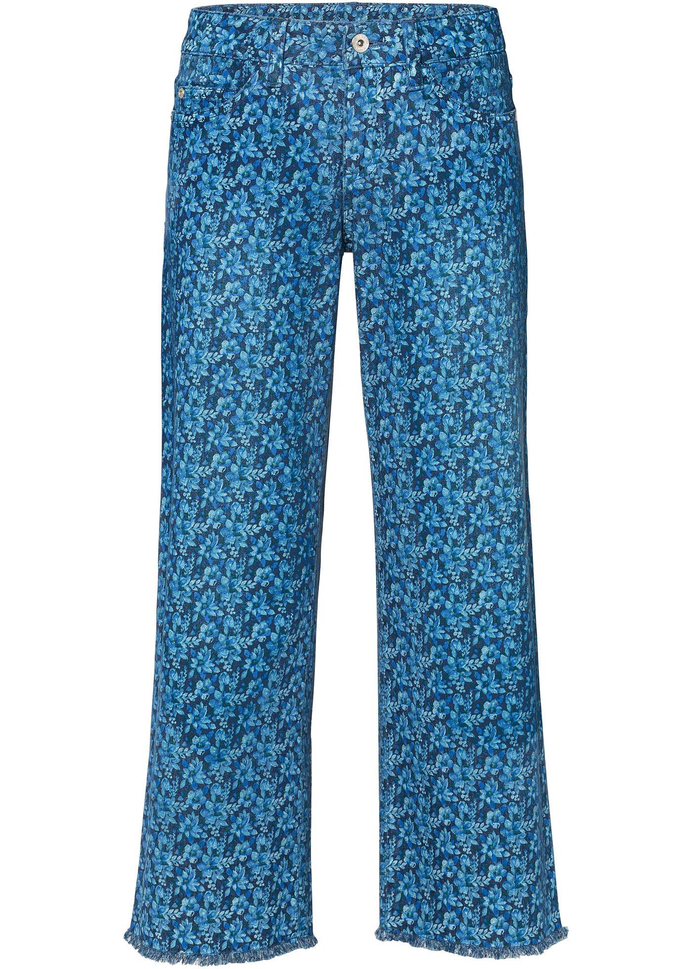 Jean jupe-culotte avec imprimé floral