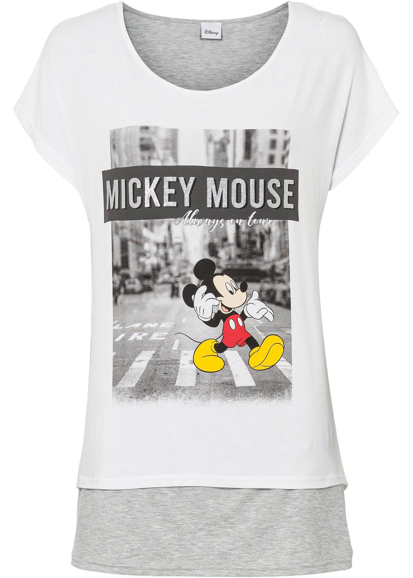 T-shirt long 2 en 1 avec Mickey Mouse