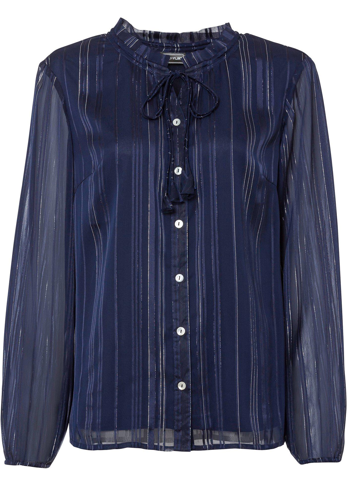 Chemisier avec rayures Lurex