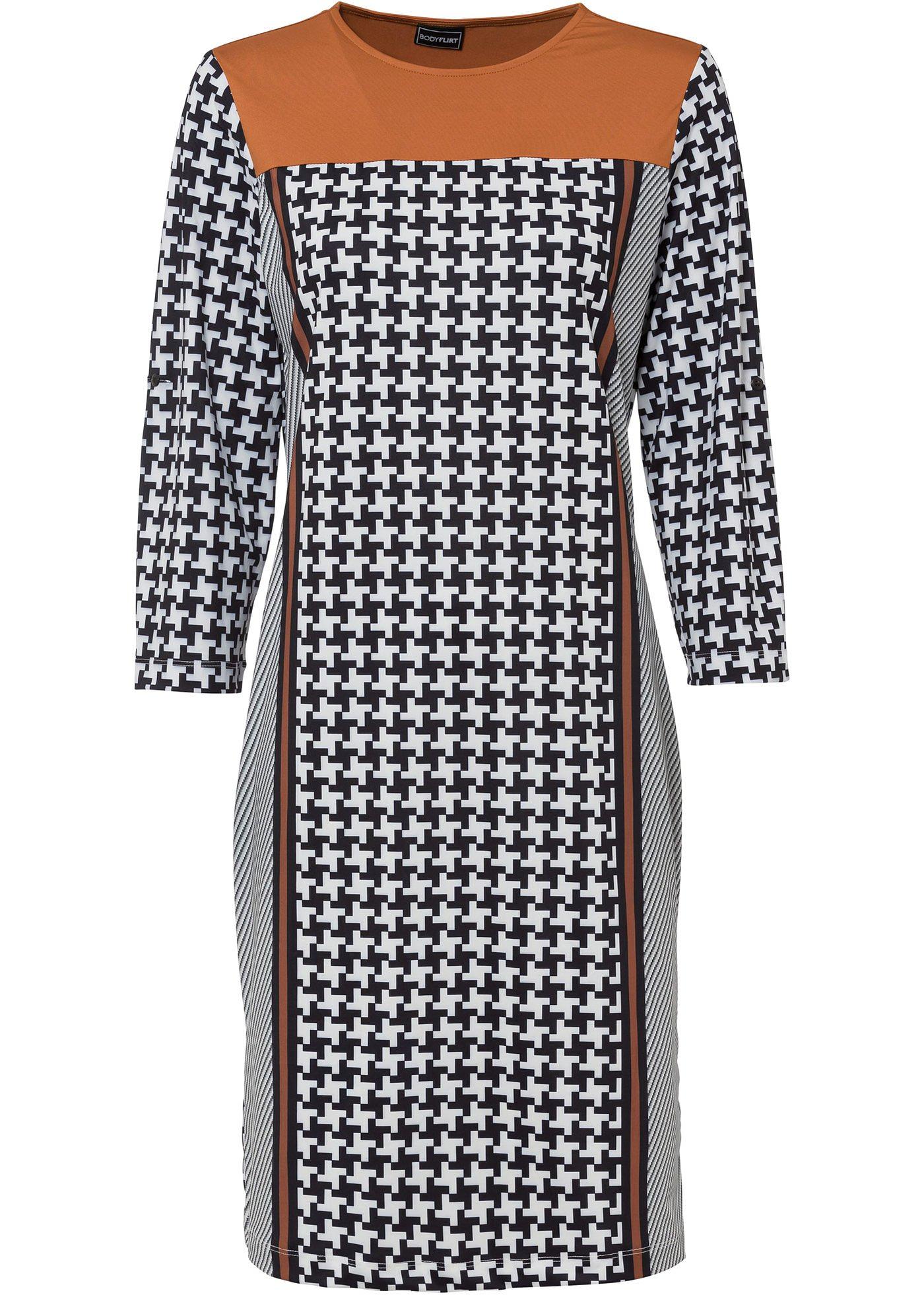 Robe en jersey à imprimé damier